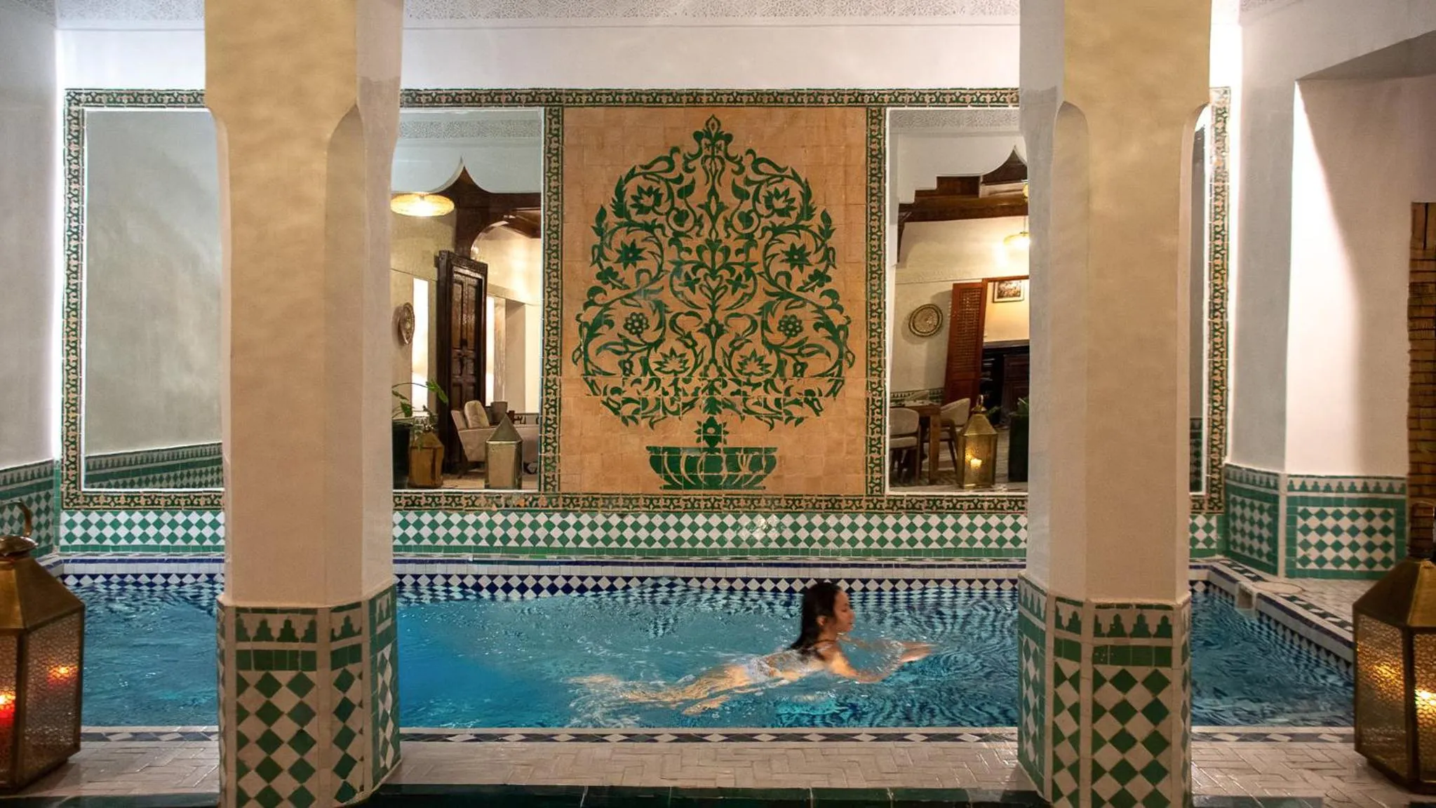 Swimming pool in Riad Atlas Acacia