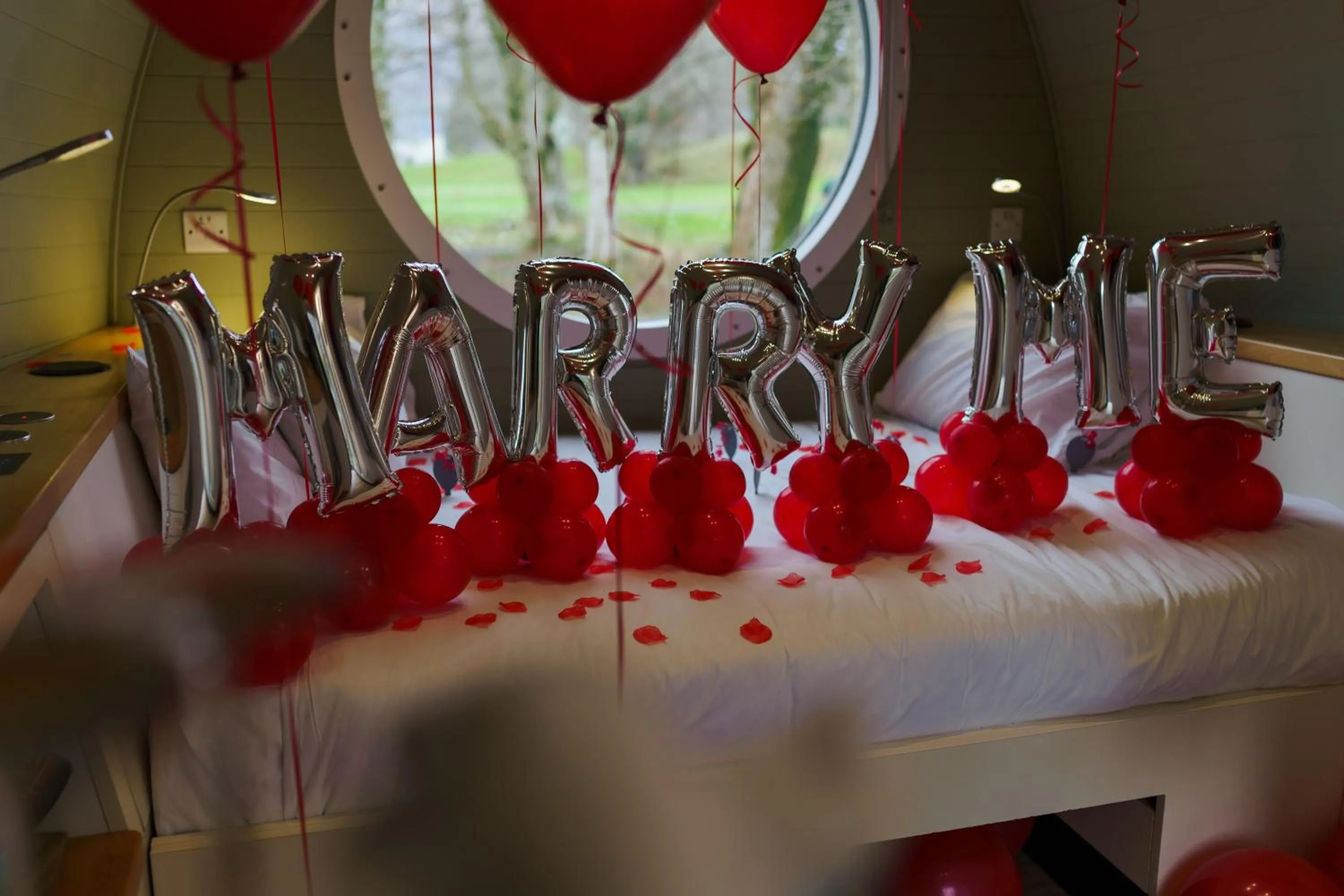 Bed in RiverBeds - Luxury Wee Lodges with Hot Tubs