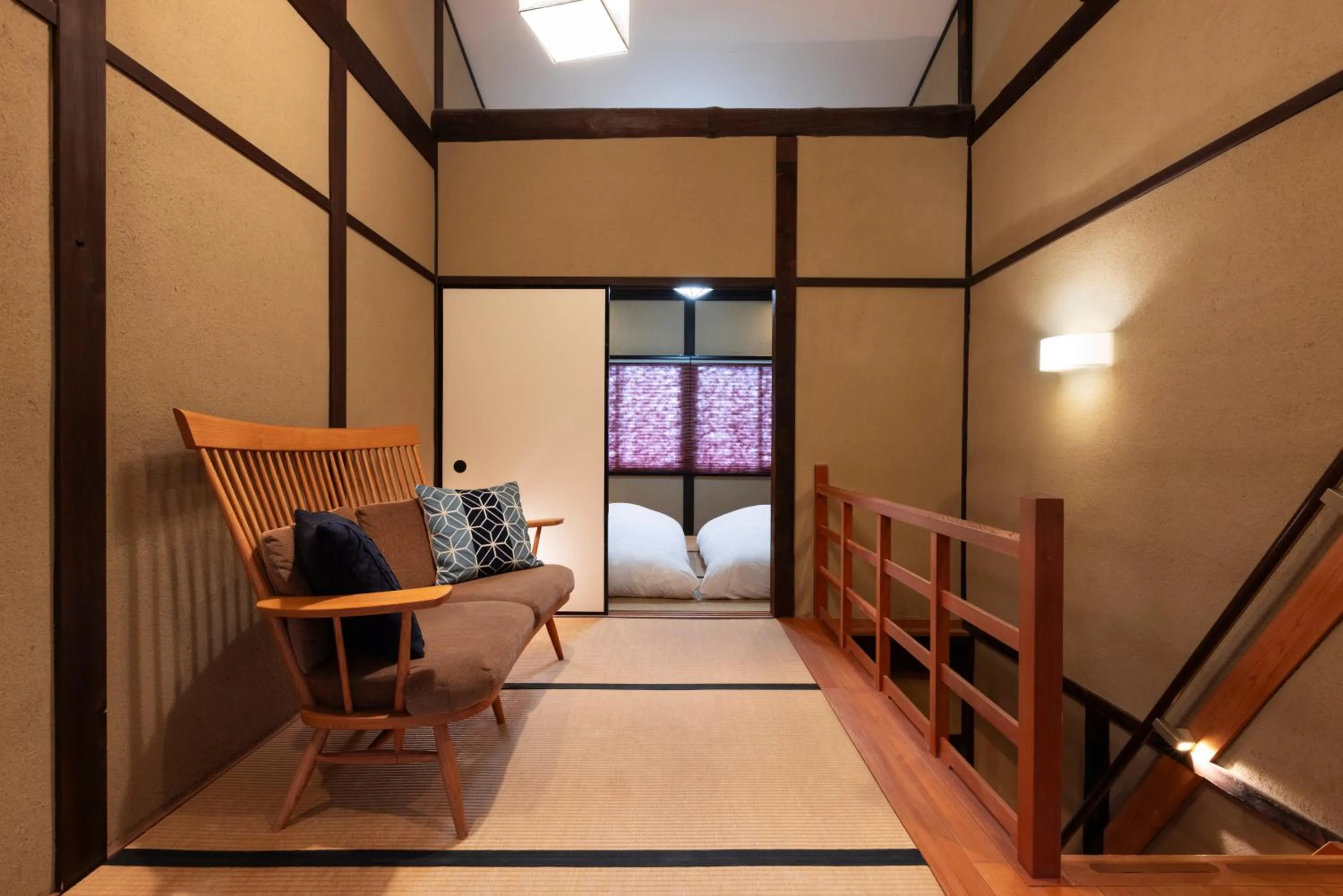 Photo of the whole room, Bed in Rinn Rokujo Machiya