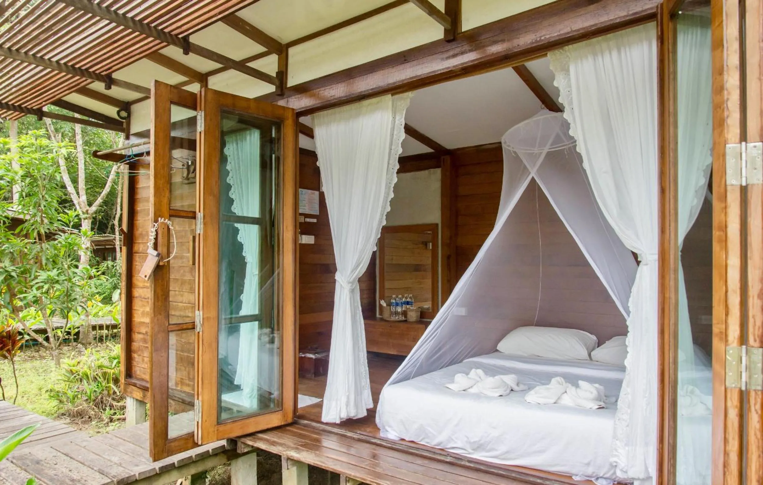 Bed in Jungle Koh Kood Resort