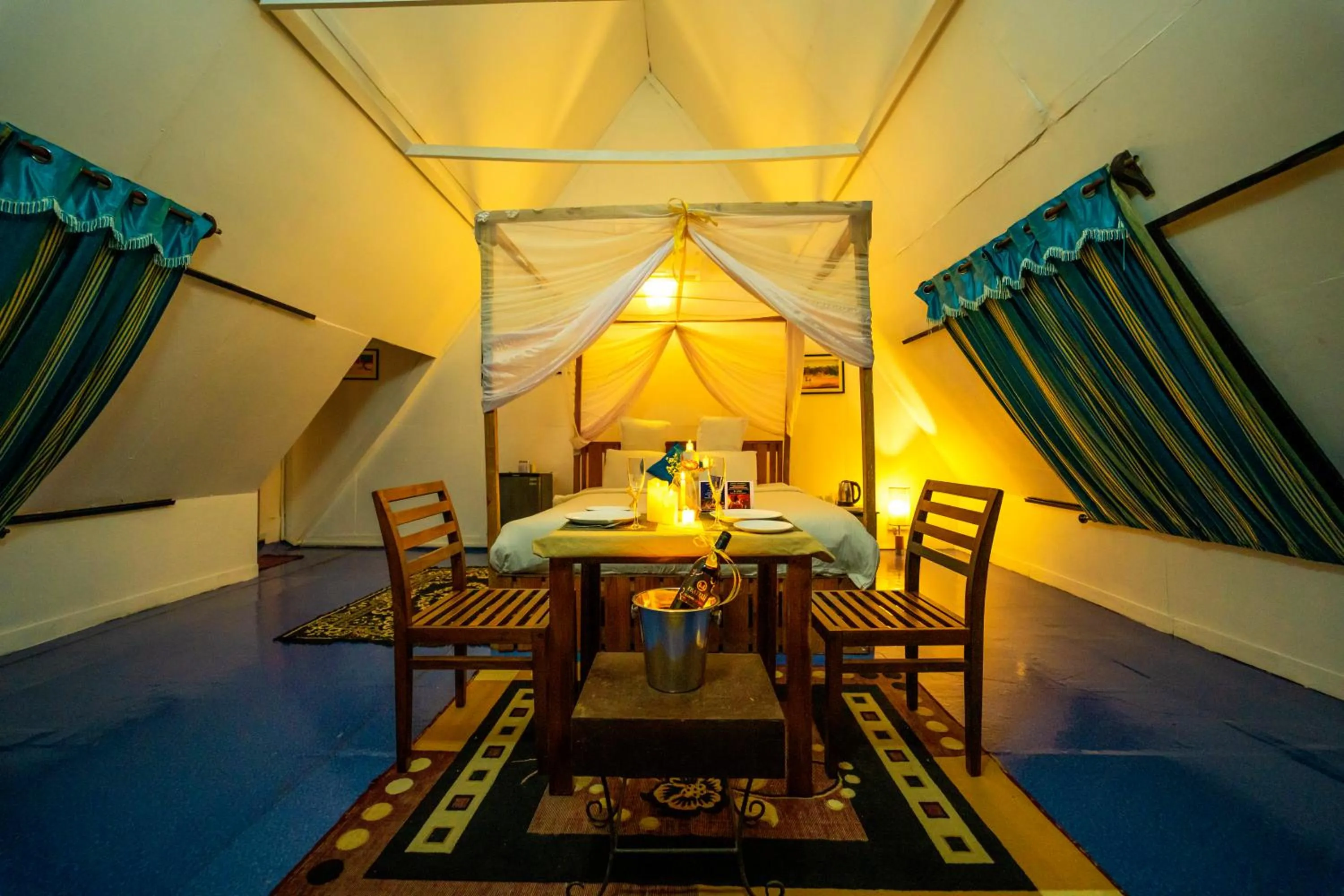 Bedroom in La La Land Resort Goa