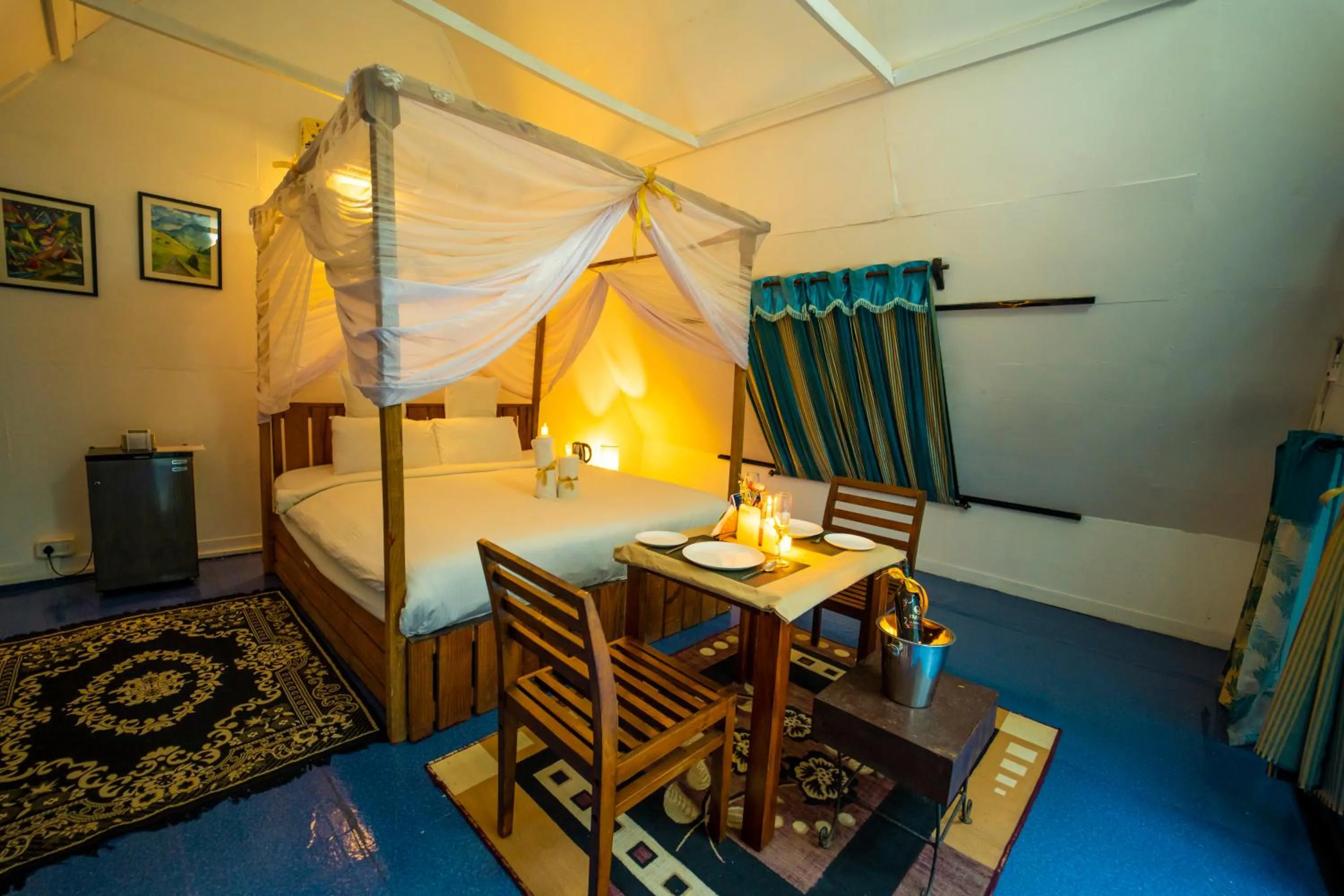 Bed in La La Land Resort Goa