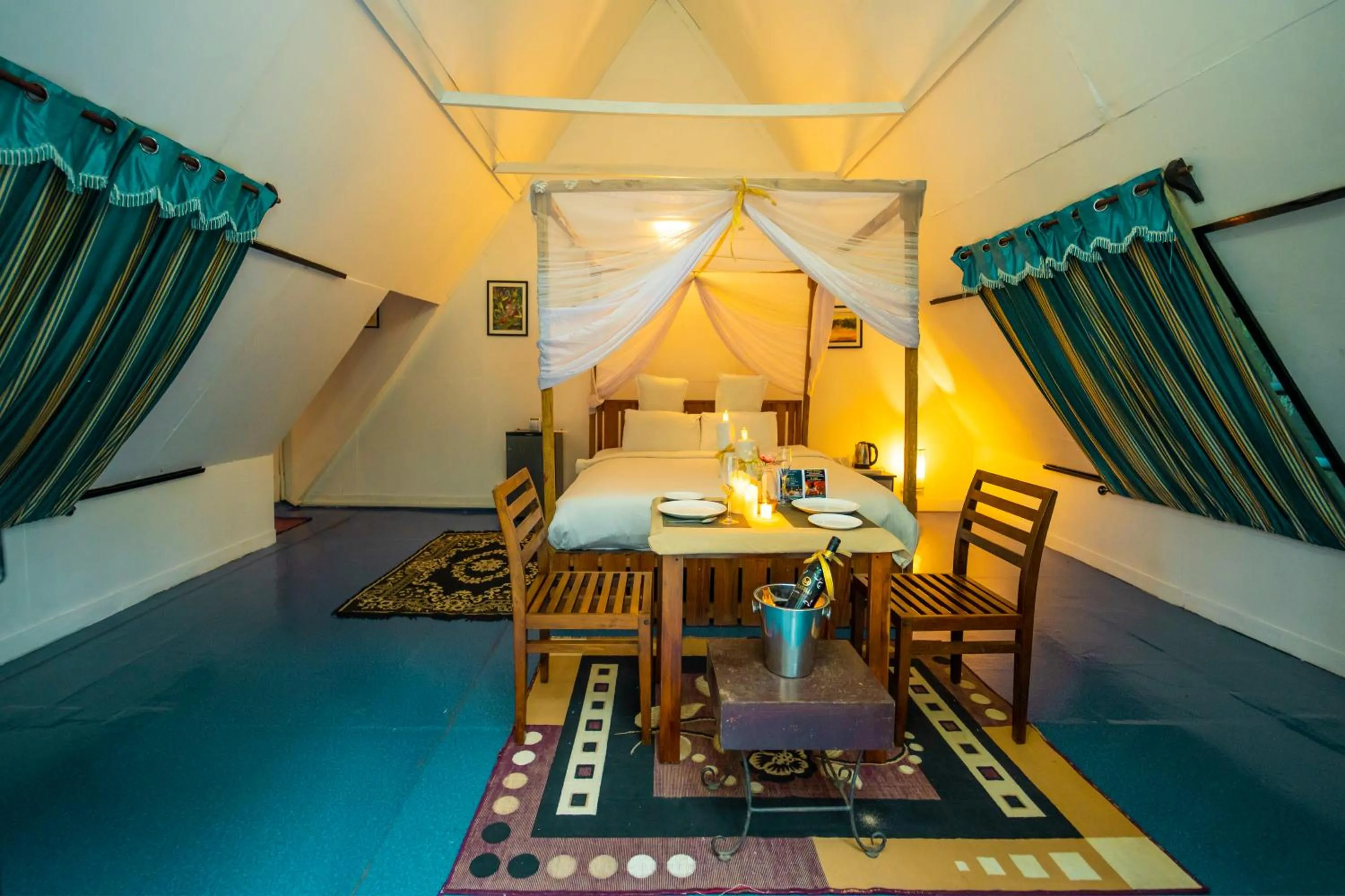 Bedroom in La La Land Resort Goa