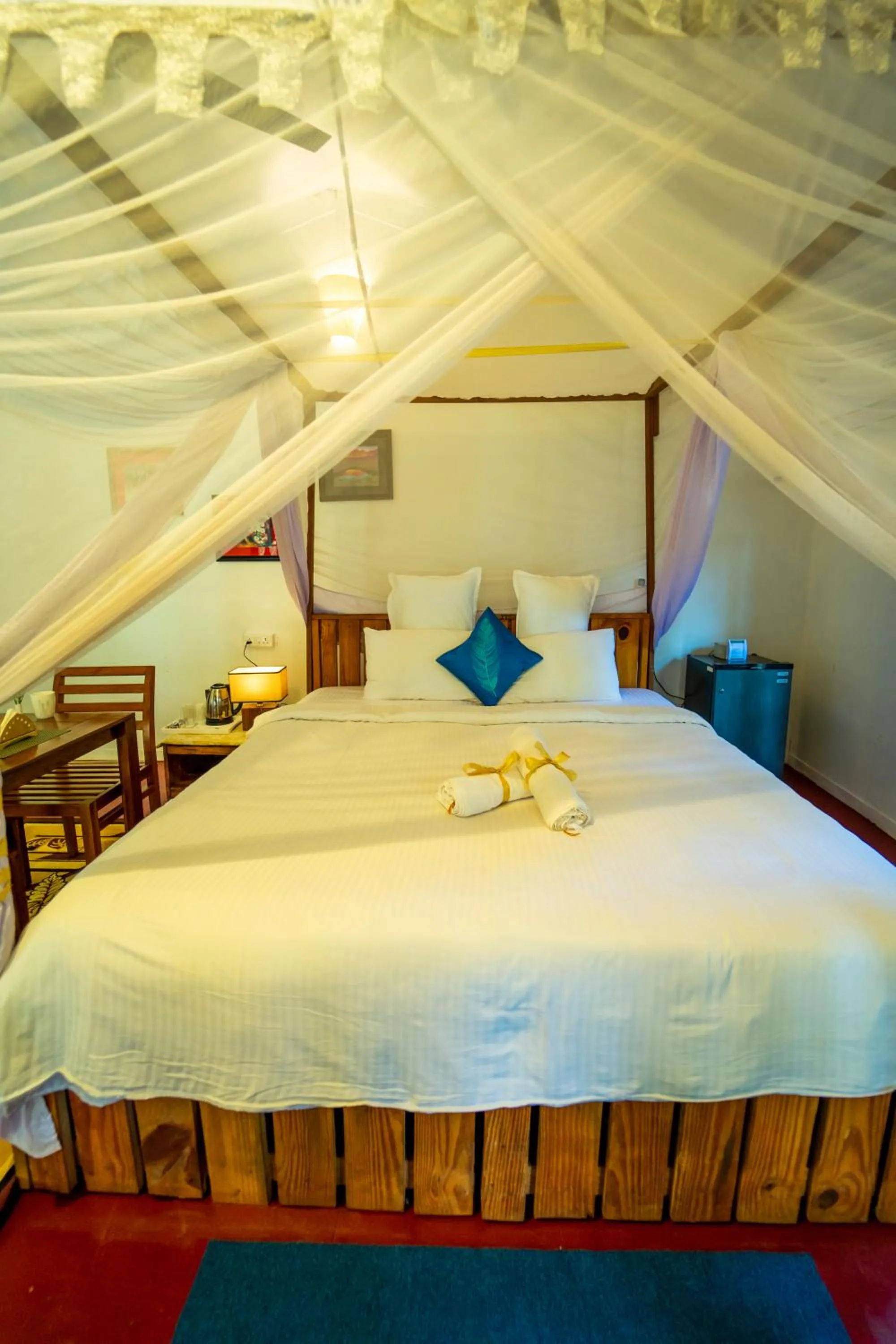 Bed in La La Land Resort Goa