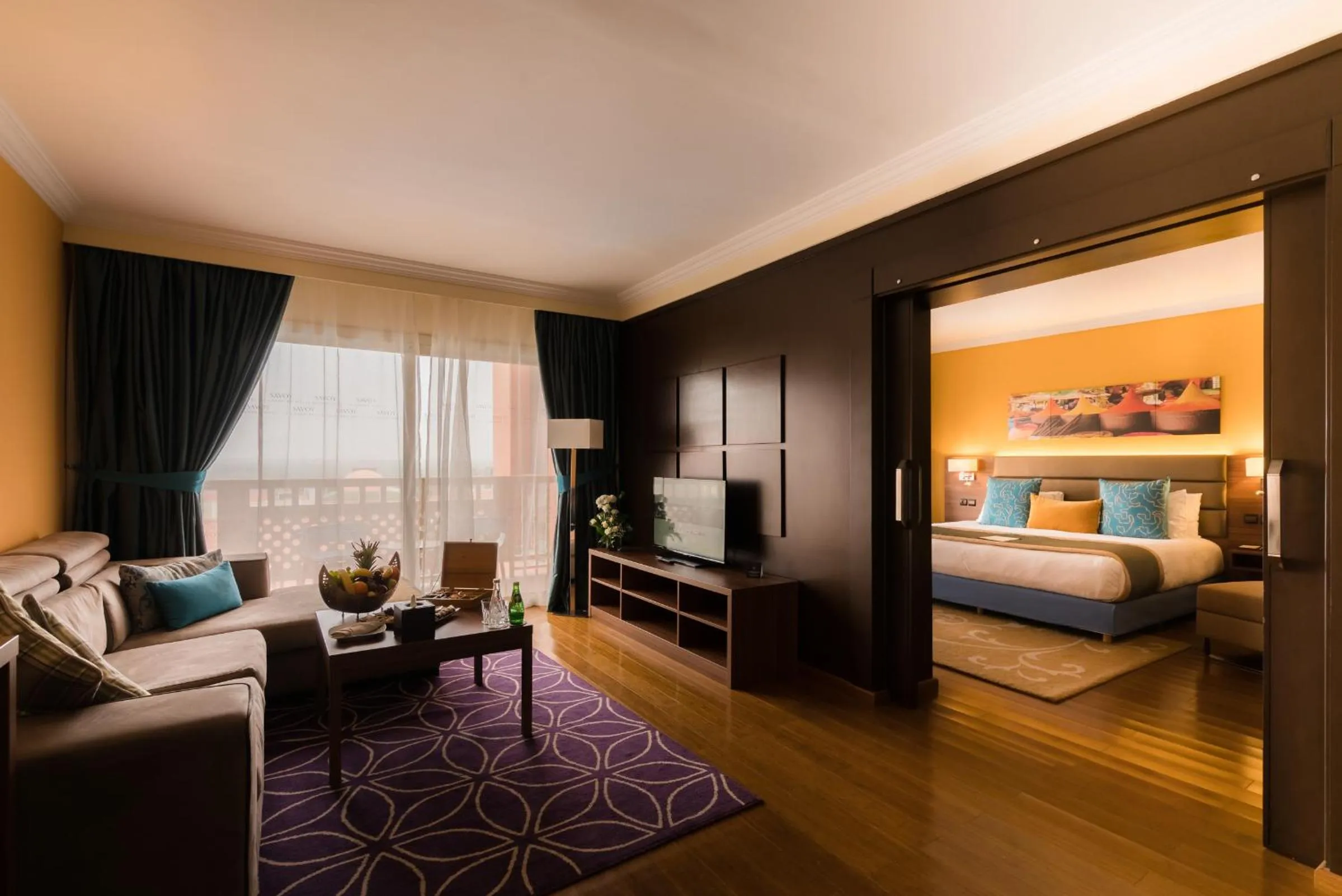 Living room, Bed in Savoy Le Grand Hotel Marrakech