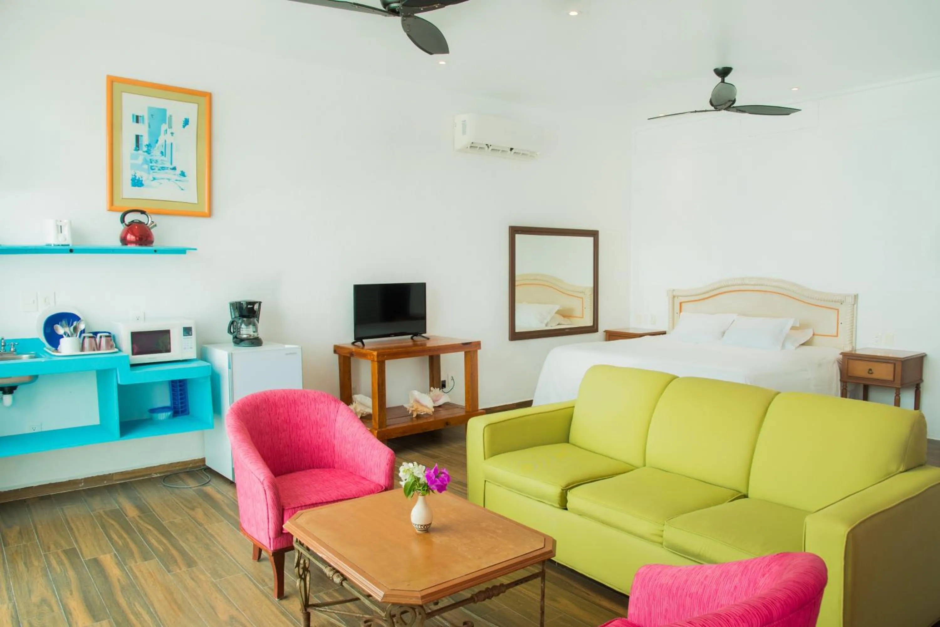 Living room in Villa Elena Isla Mujeres