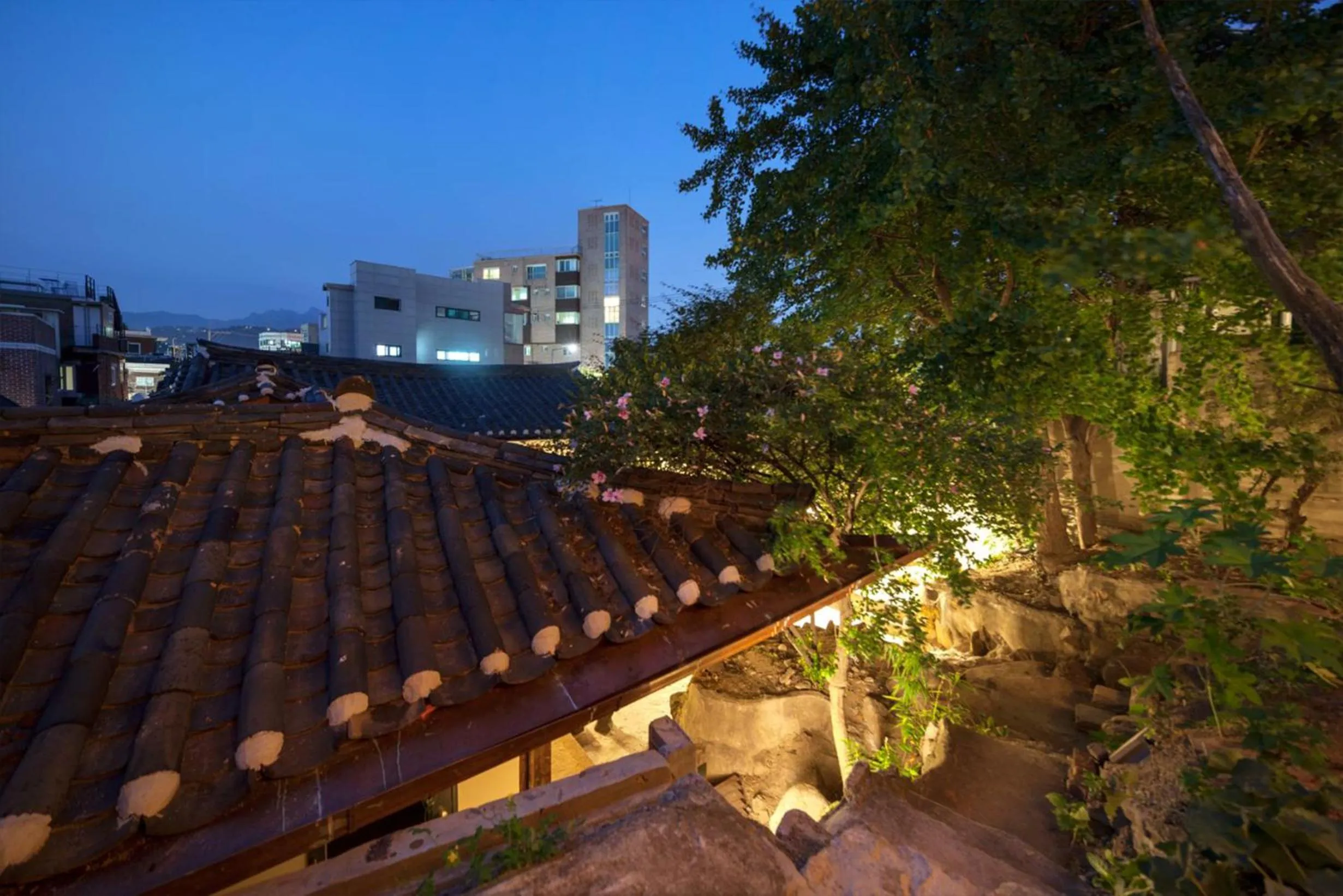 Garden view in Side Hanok Residence