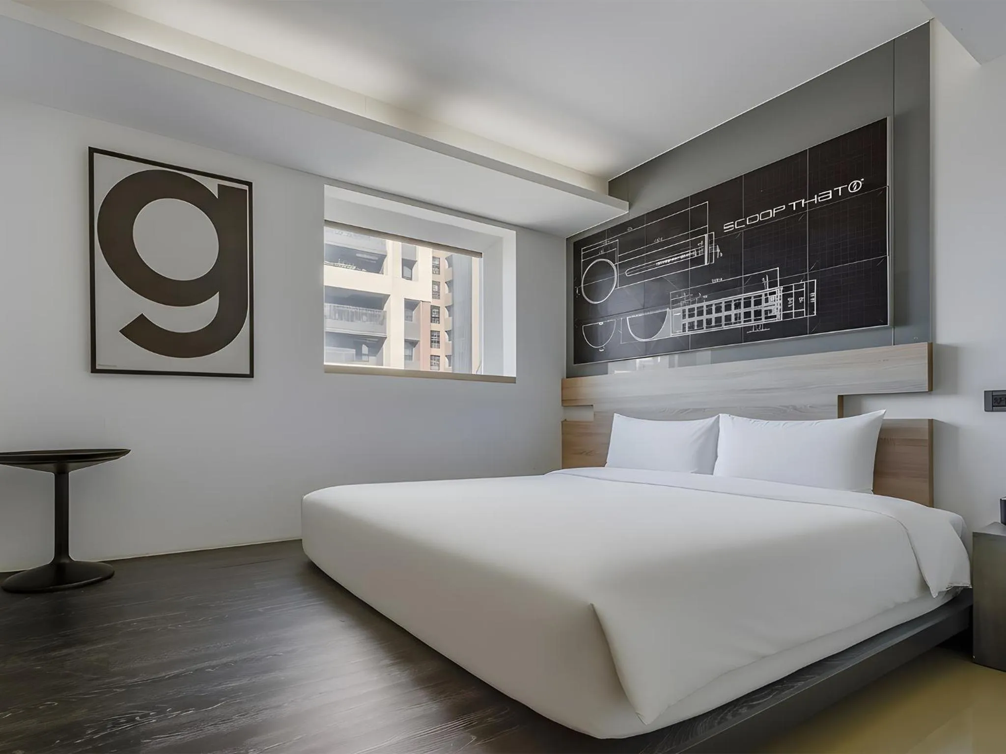 Bed in CHECK inn Taichung Liming