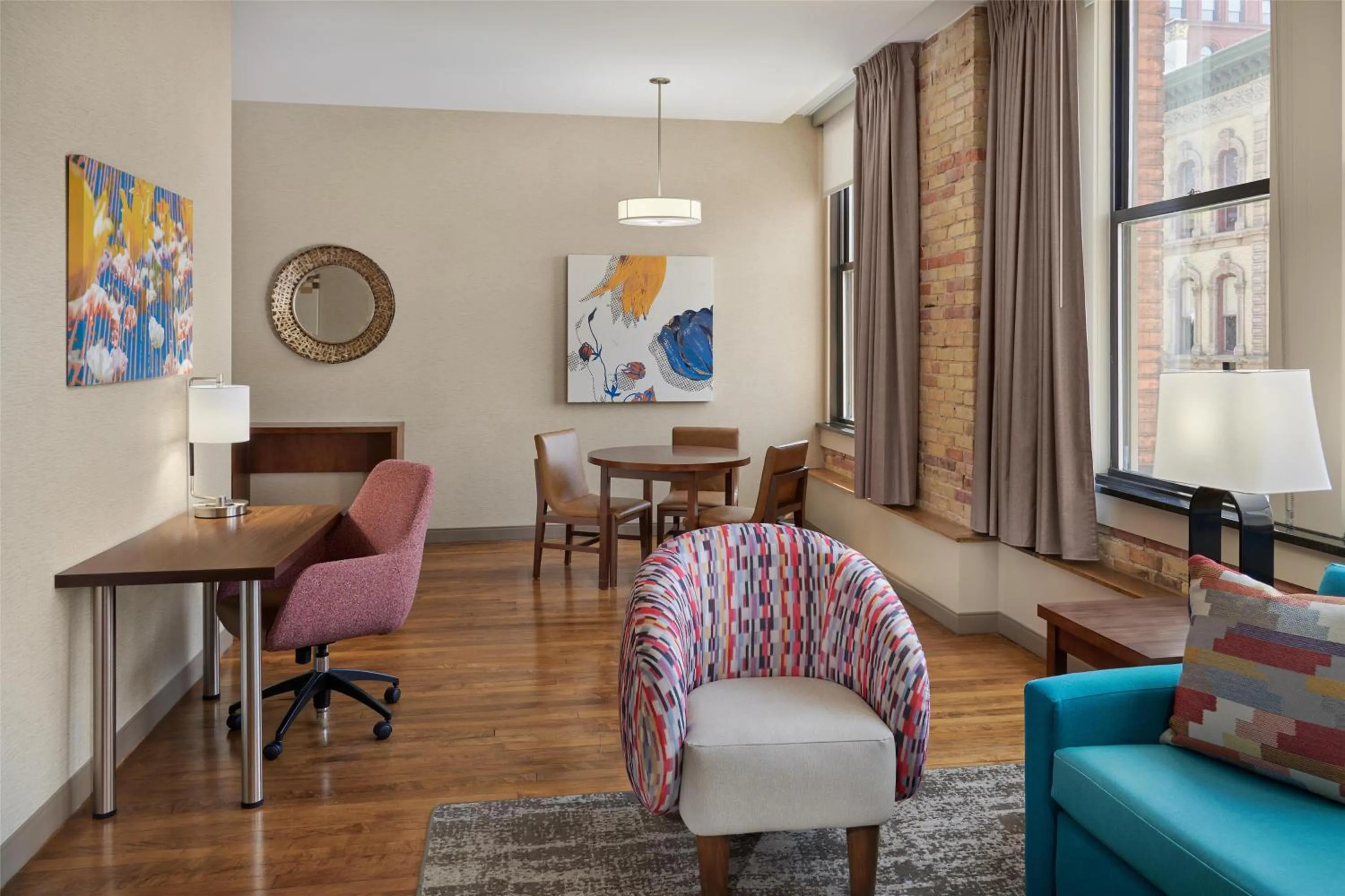 Living room in Homewood Suites by Hilton Grand Rapids Downtown