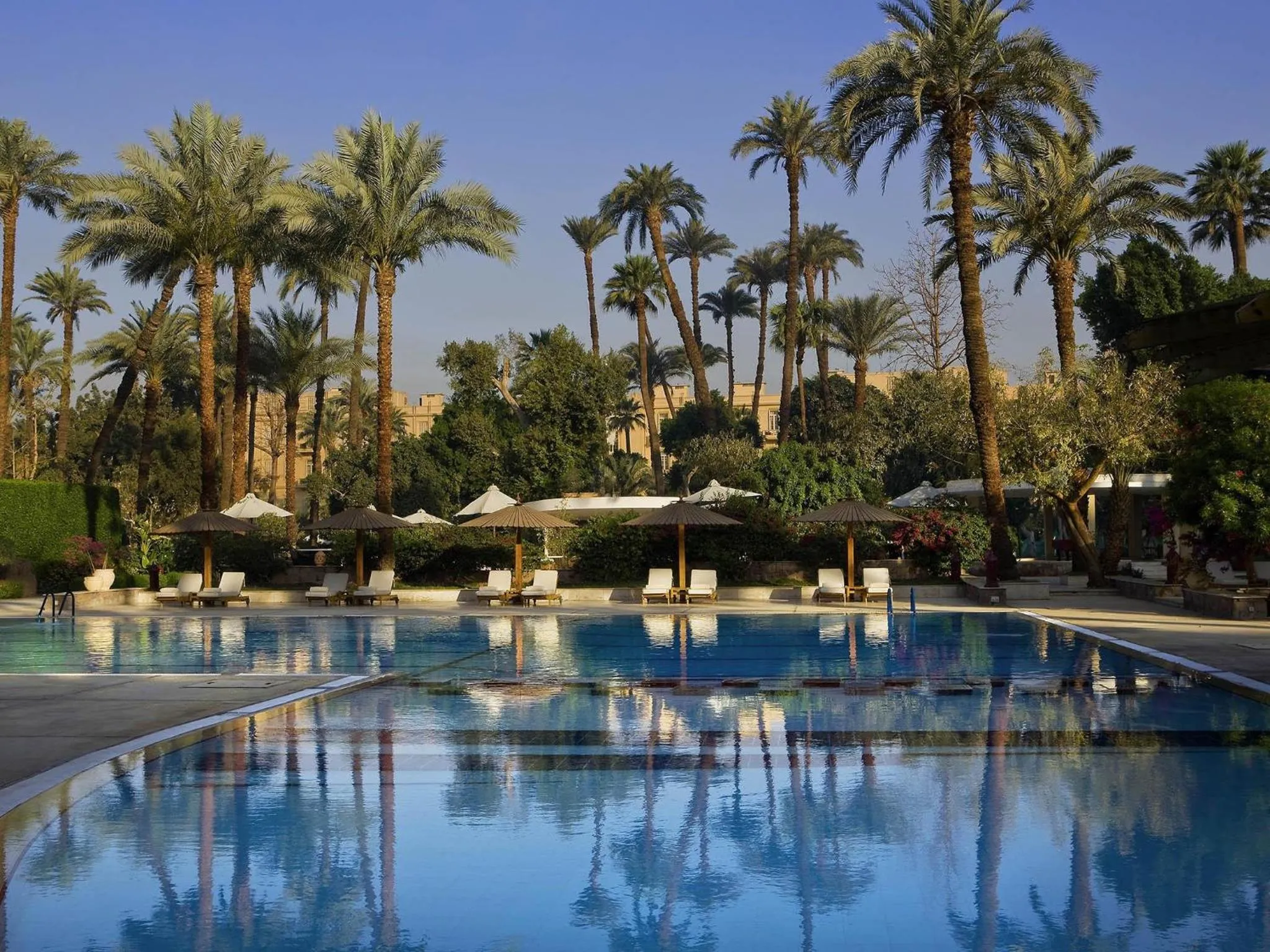 Pool view in Sofitel Winter Palace Luxor
