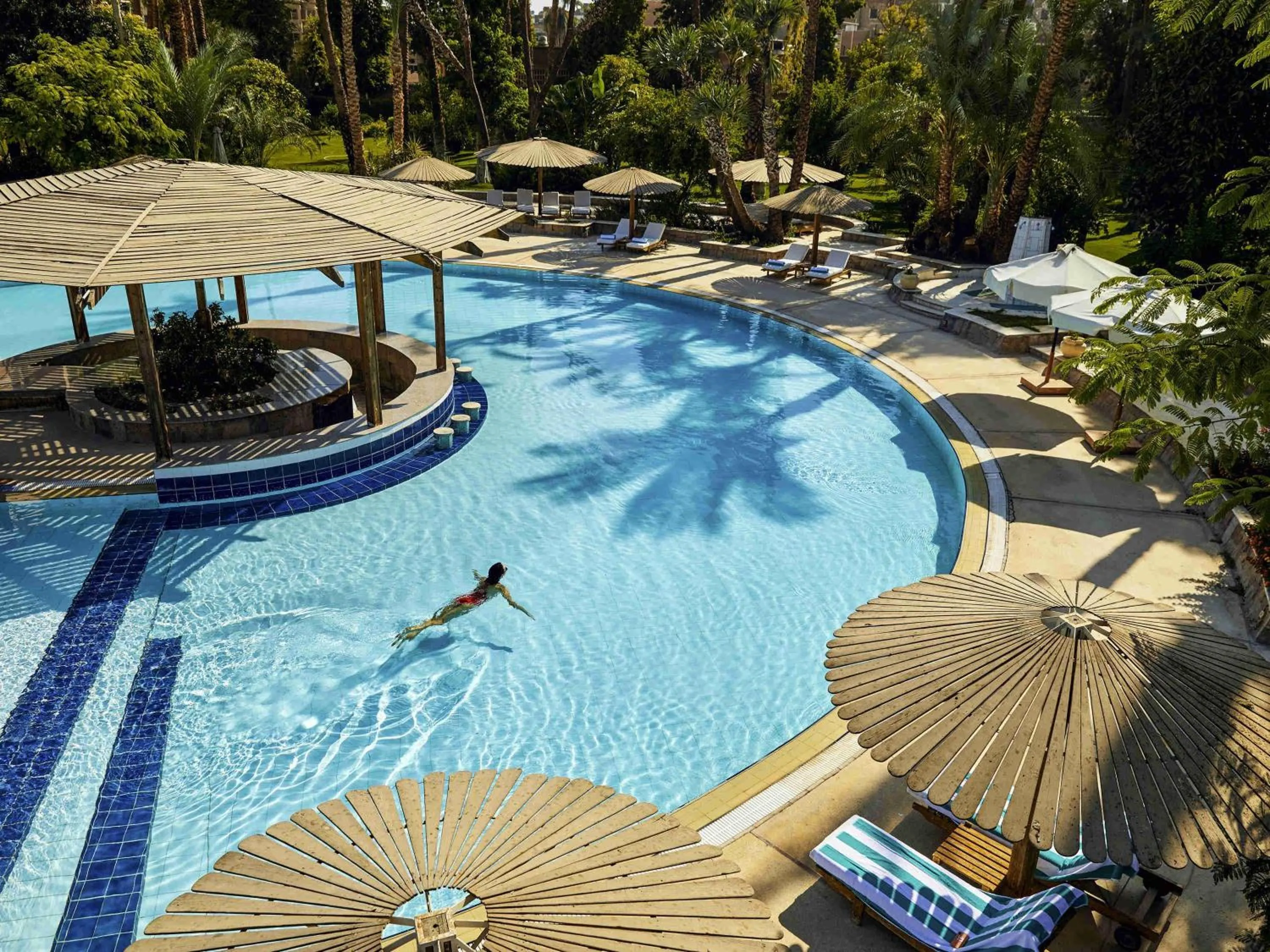 Pool view in Sofitel Winter Palace Luxor