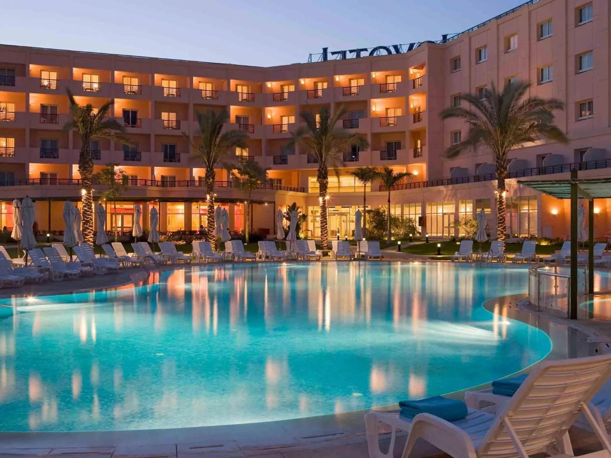 Pool view in Novotel Cairo 6th Of October