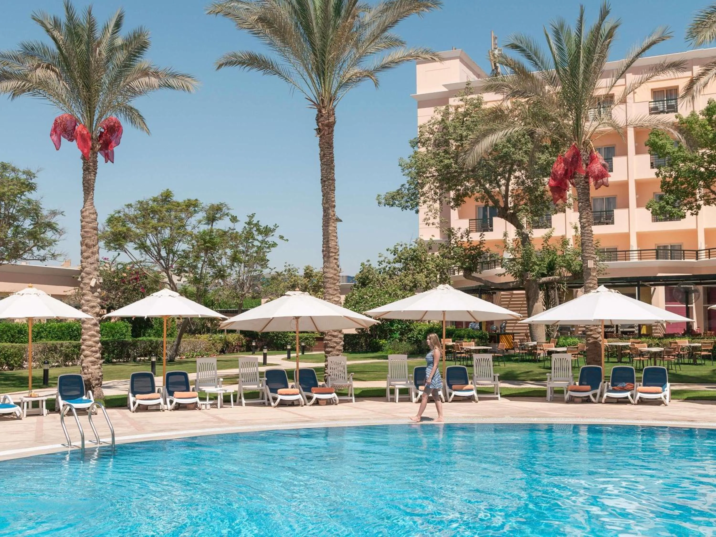 Pool view in Novotel Cairo 6th Of October