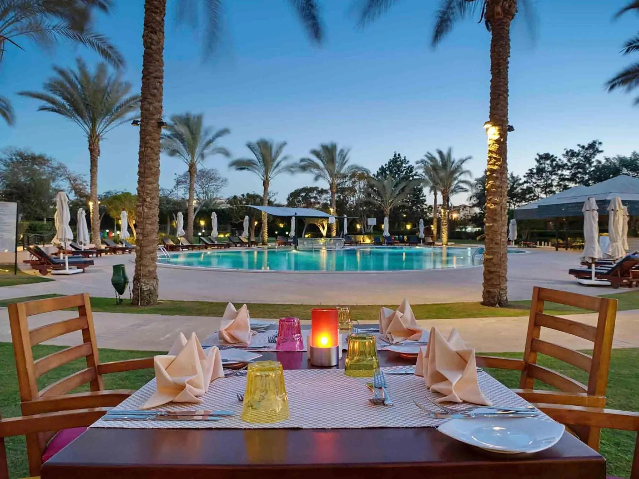 Pool view in Novotel Cairo 6th Of October