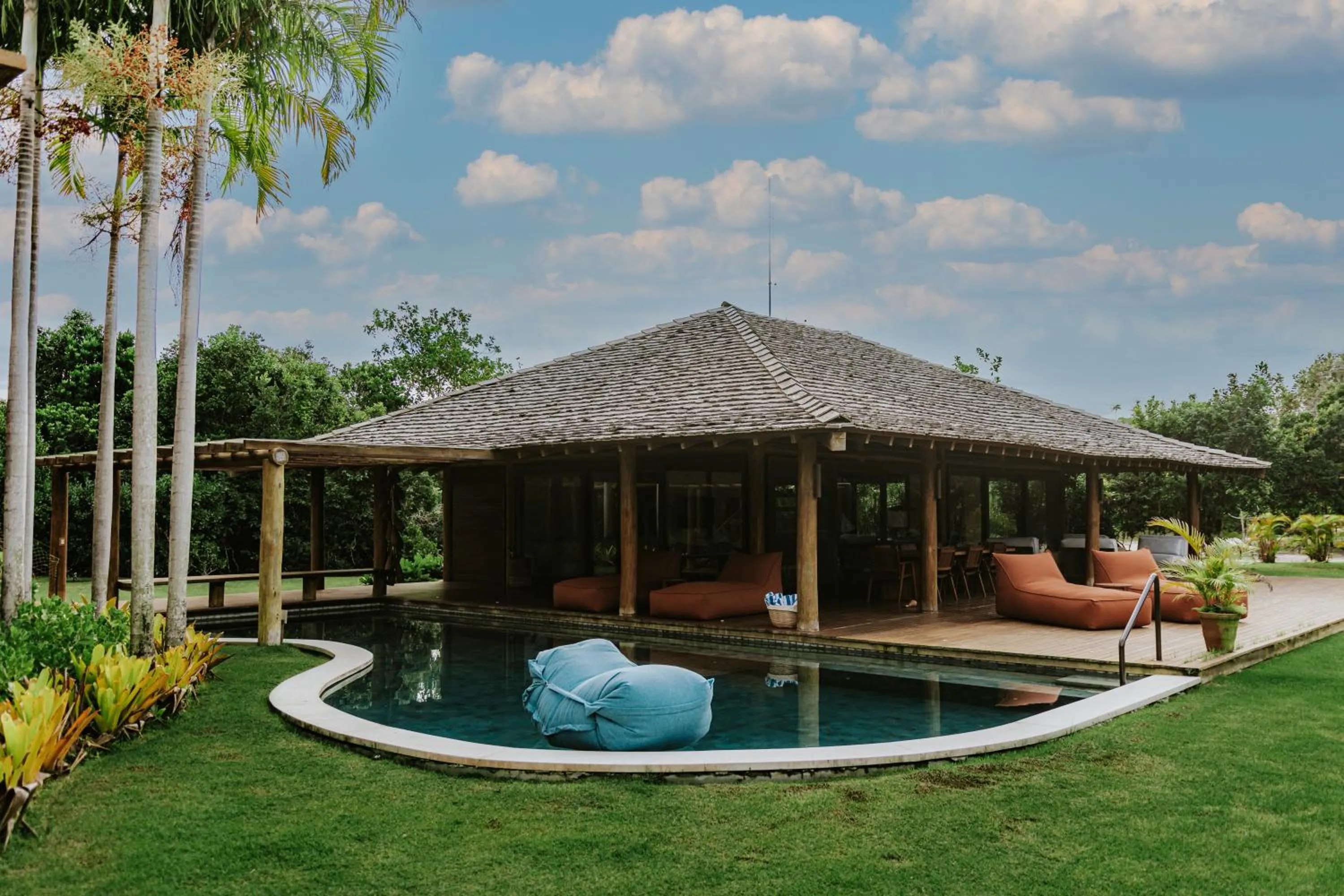 Pool view in Pousada Tutabel