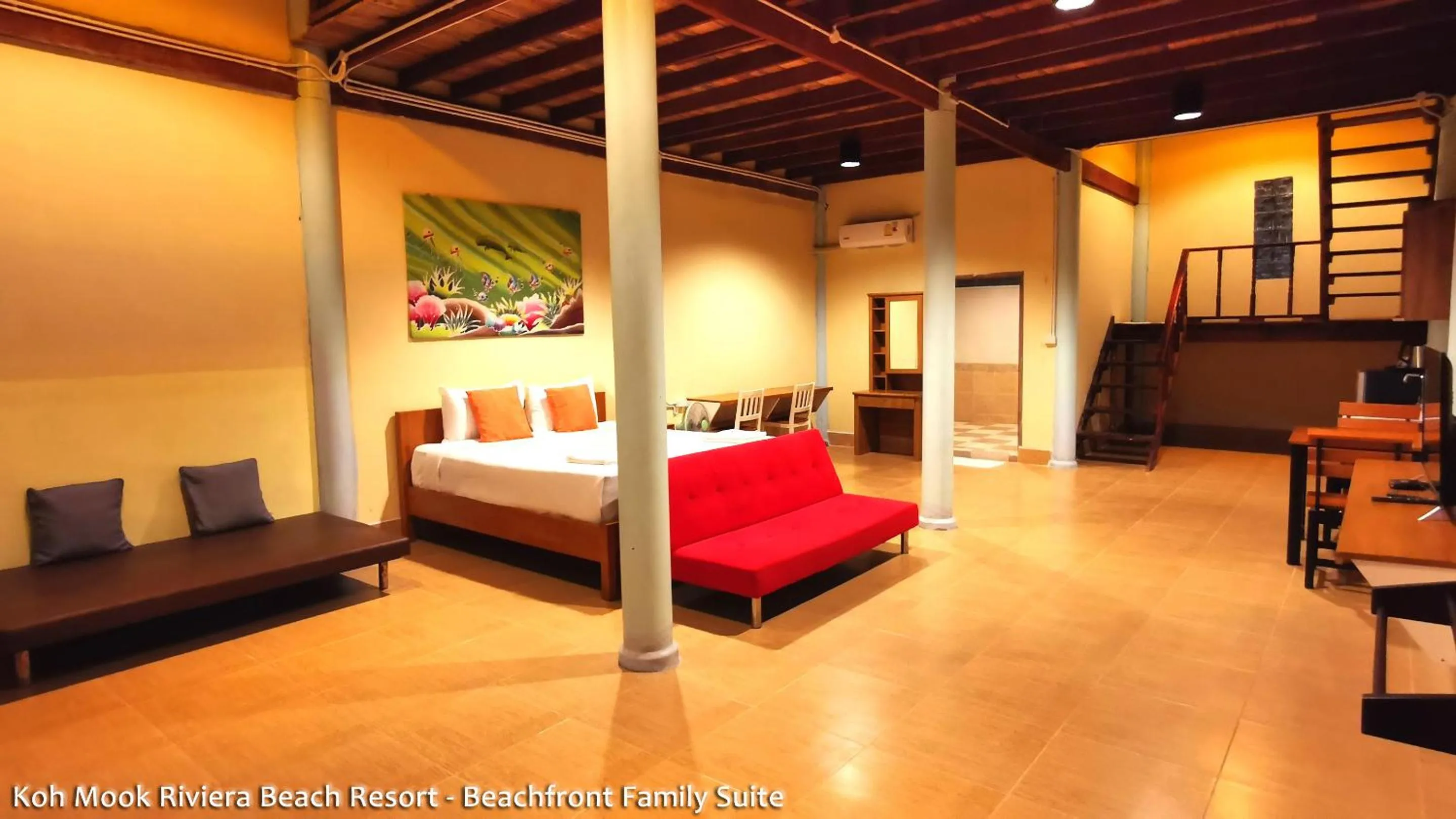 Living room, Bed in Koh Mook Riviera Beach Resort