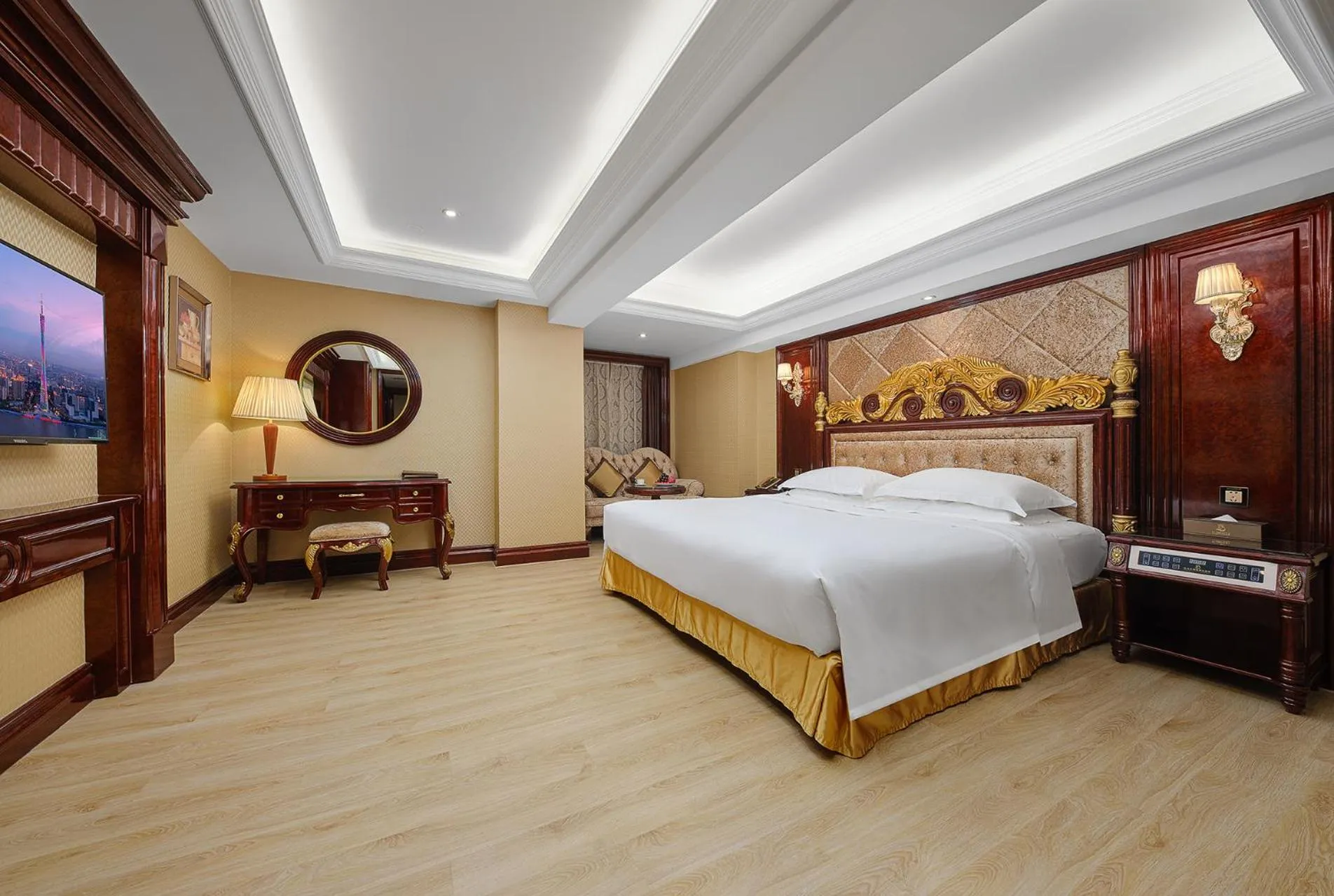 Photo of the whole room, Bed in Yueda Financial City International Hotel