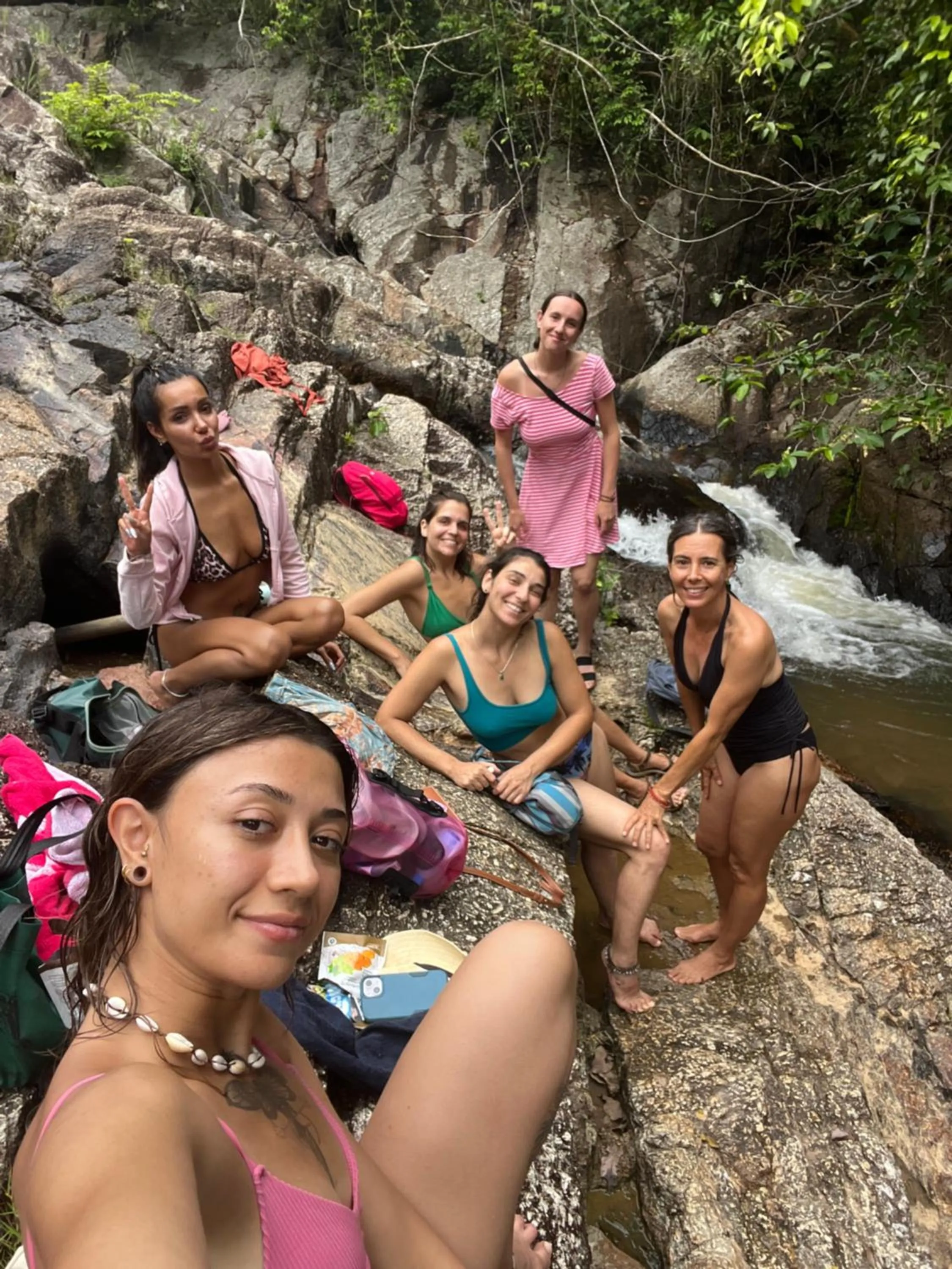 People in Colorful Hut