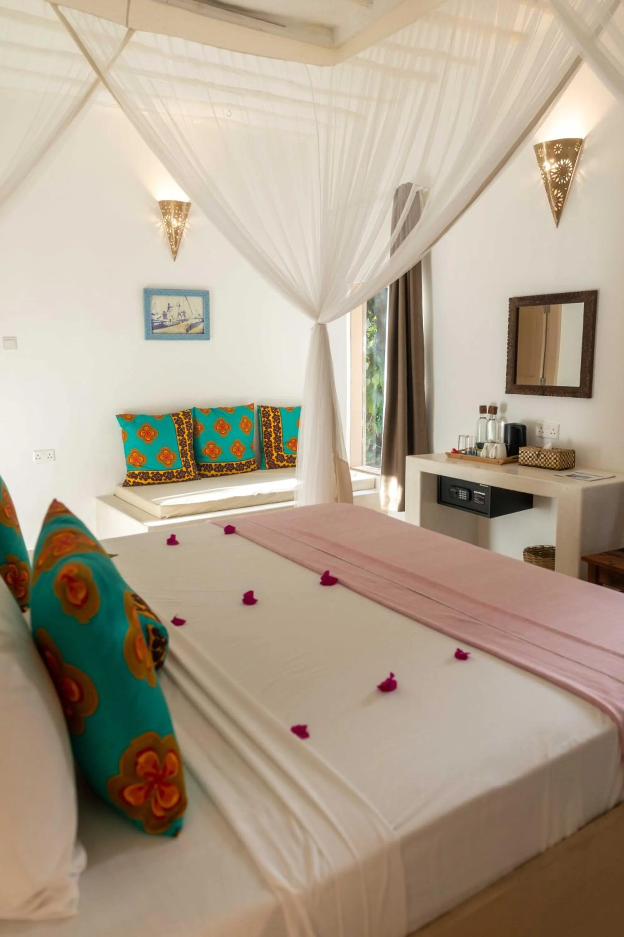 Bed in Sharazad Boutique Hotel