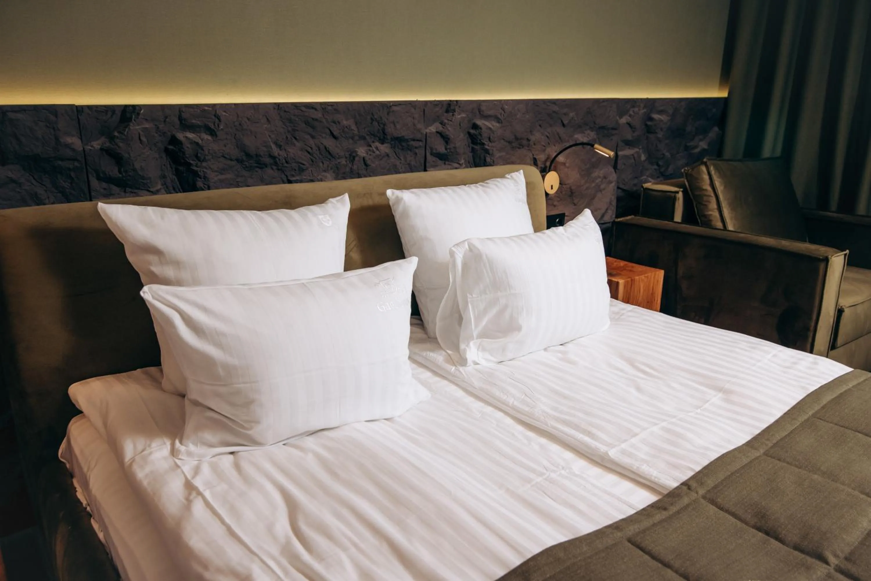 Bed in GasthauS & SPA