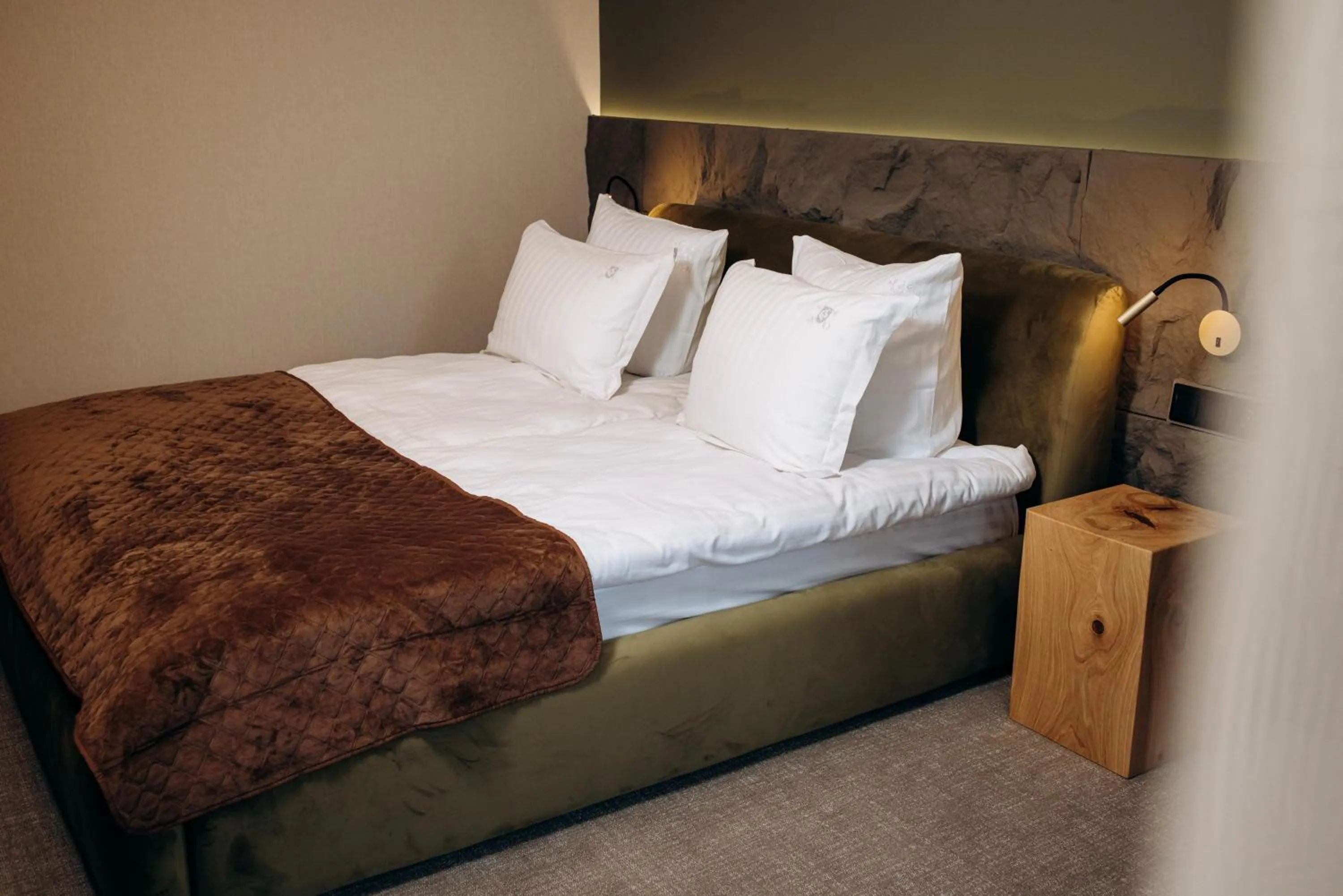 Bed in GasthauS & SPA