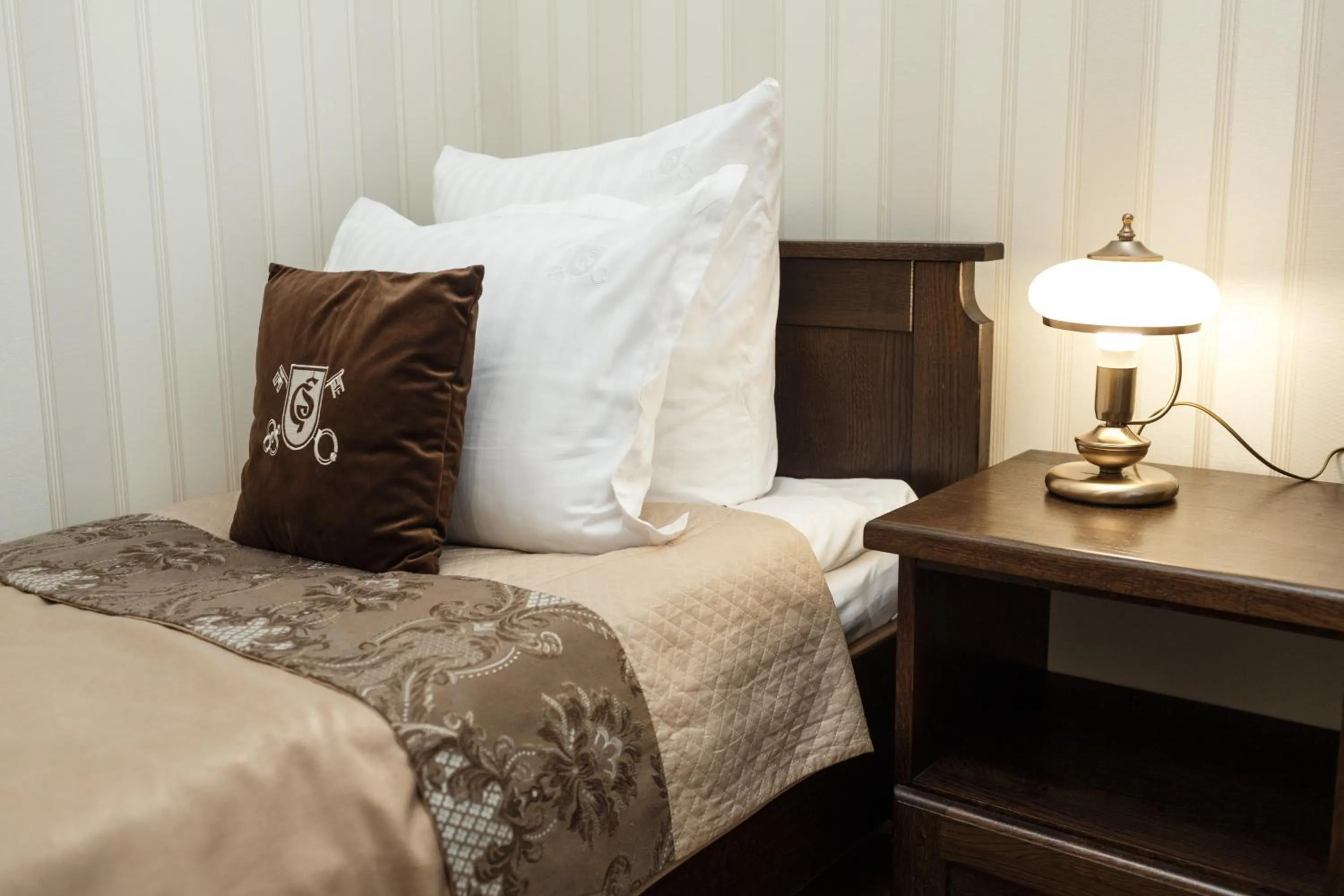 Bed in GasthauS & SPA