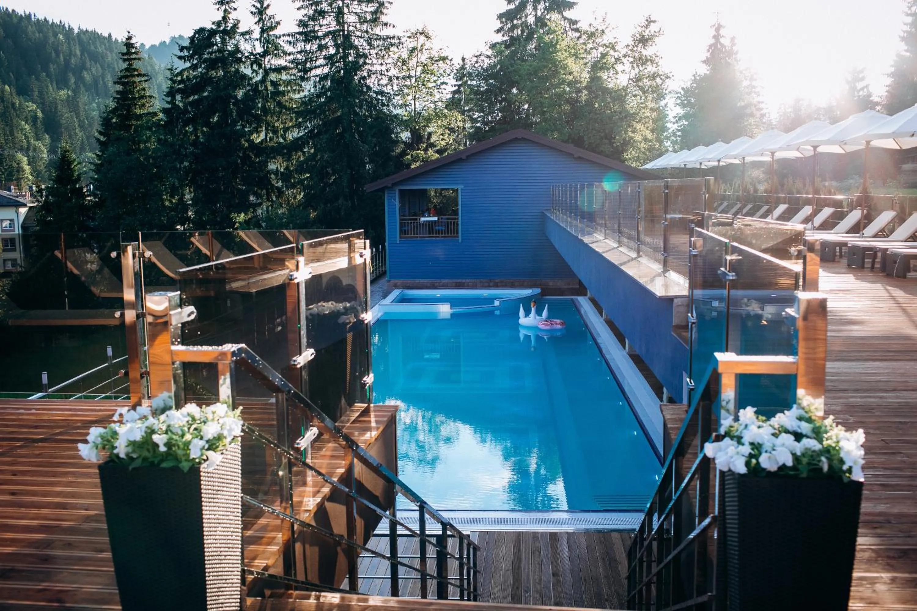 Pool view in GasthauS & SPA