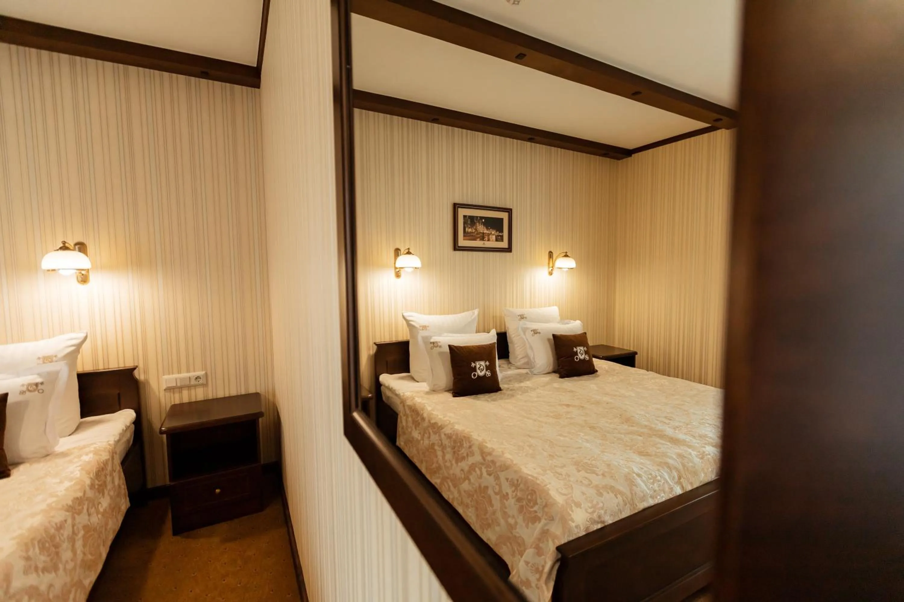 Bed in GasthauS & SPA