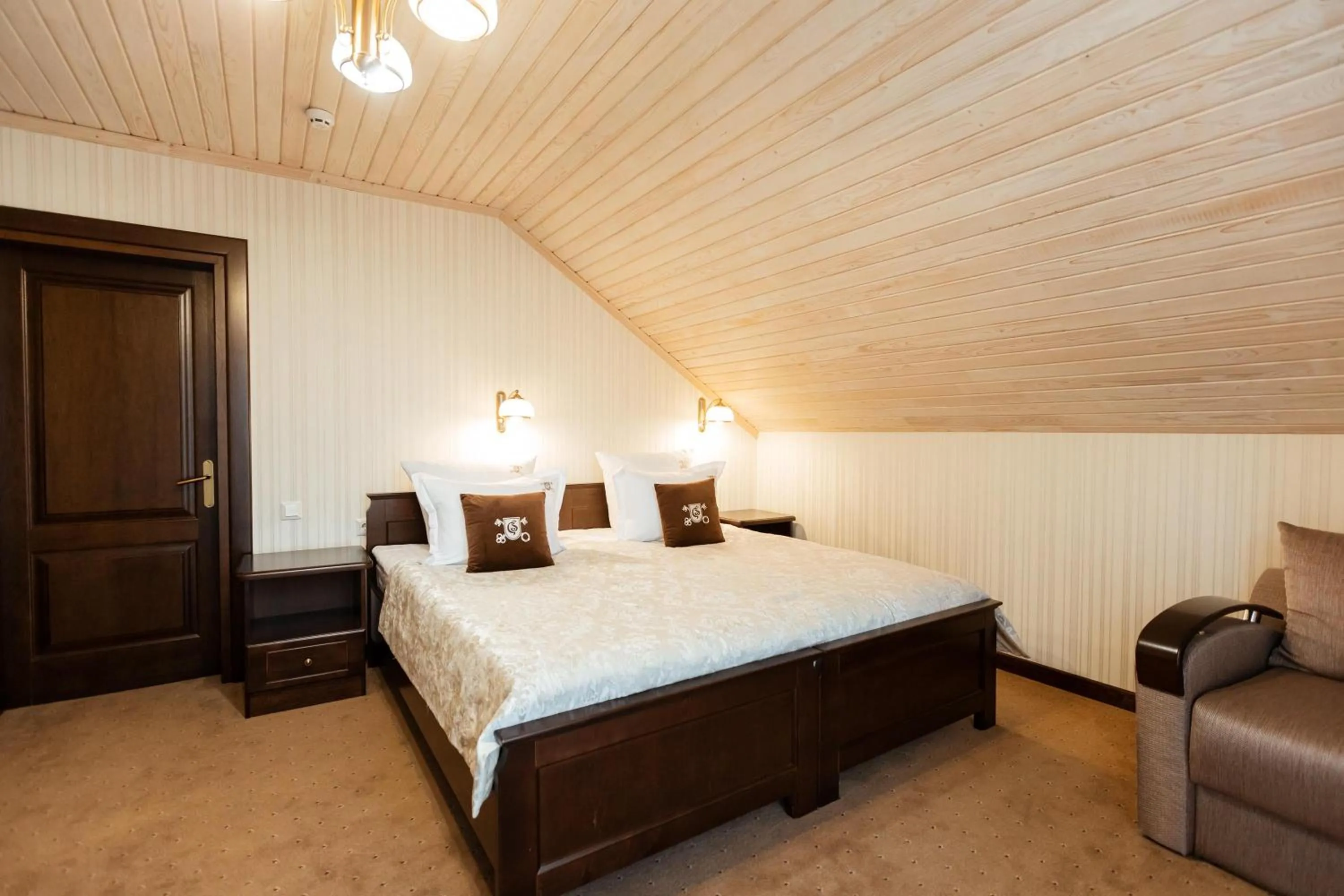 Bed in GasthauS & SPA