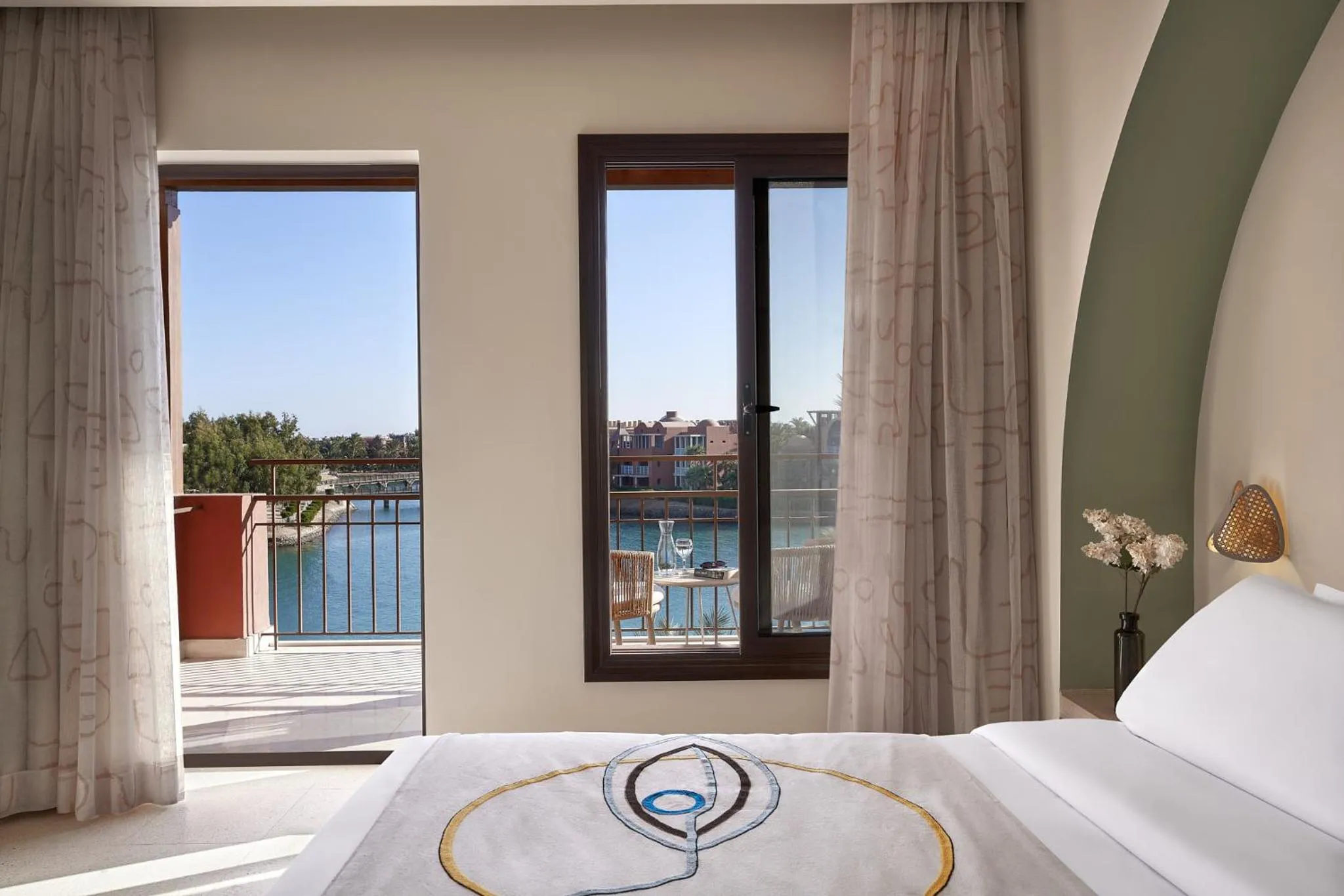 View (from property/room), Bed in Three Corners Ocean View El Gouna - Adults Only