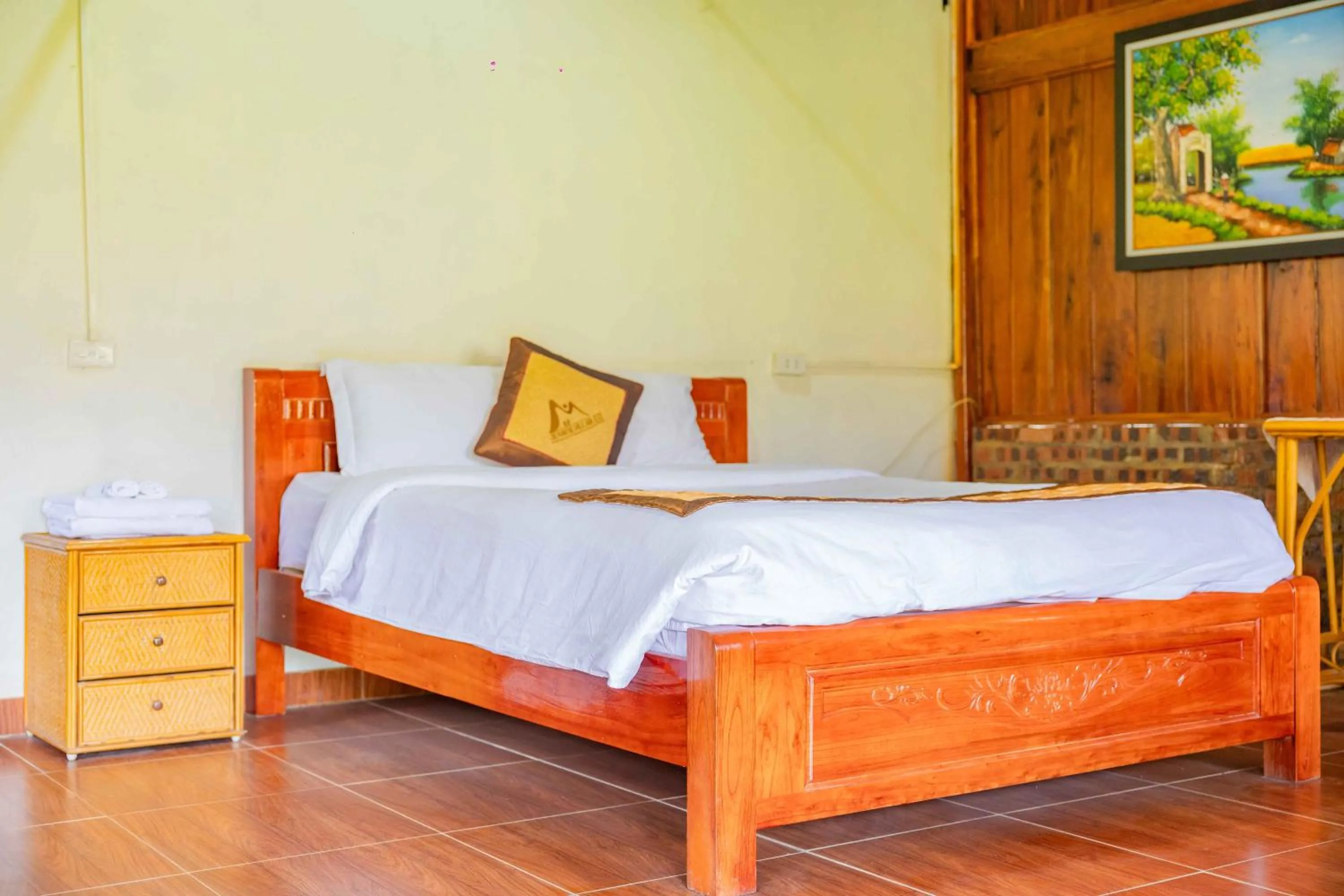Bed in Mai Chau Sunrise Village