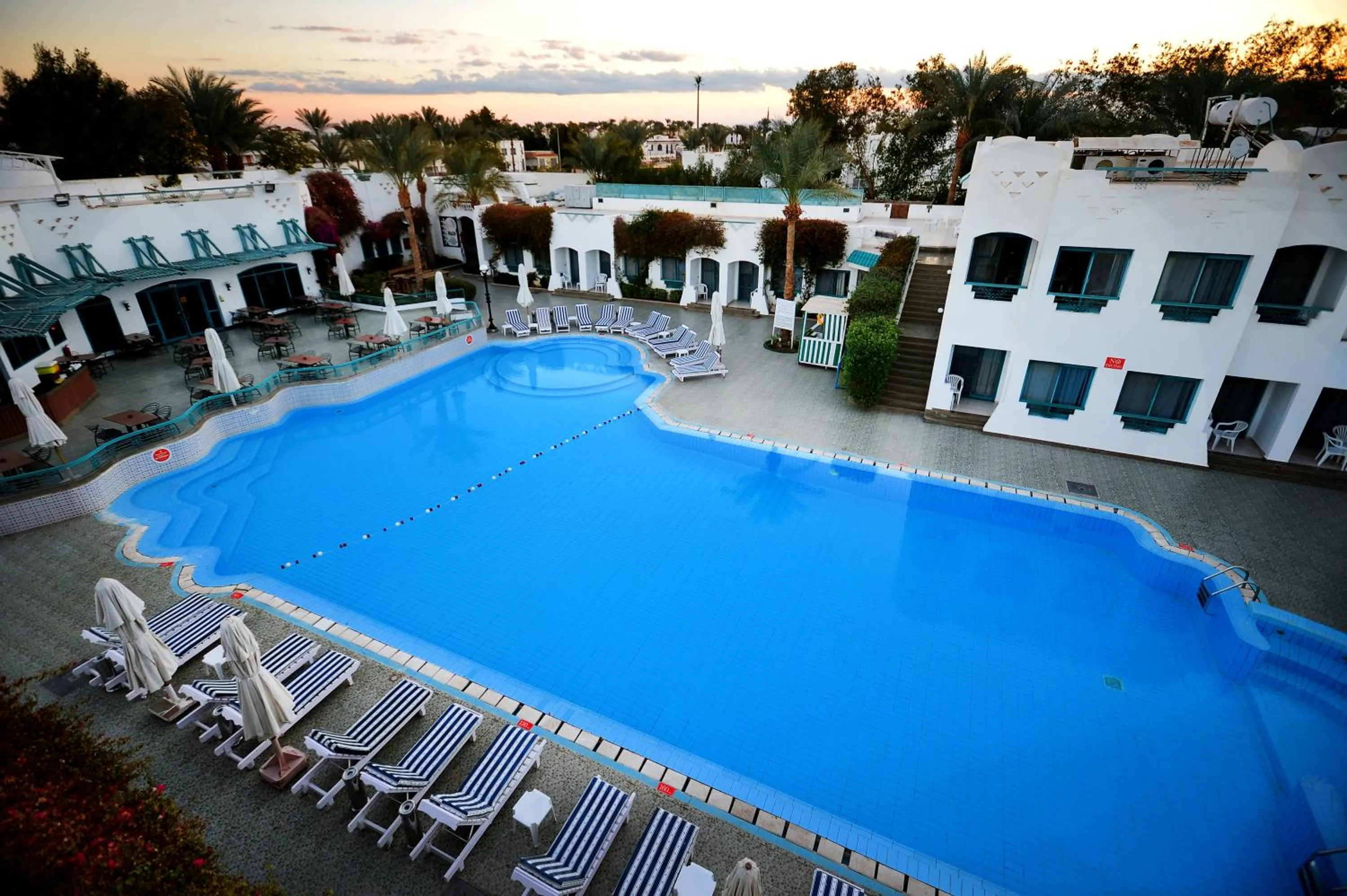 Pool view in Falcon Hills Hotel