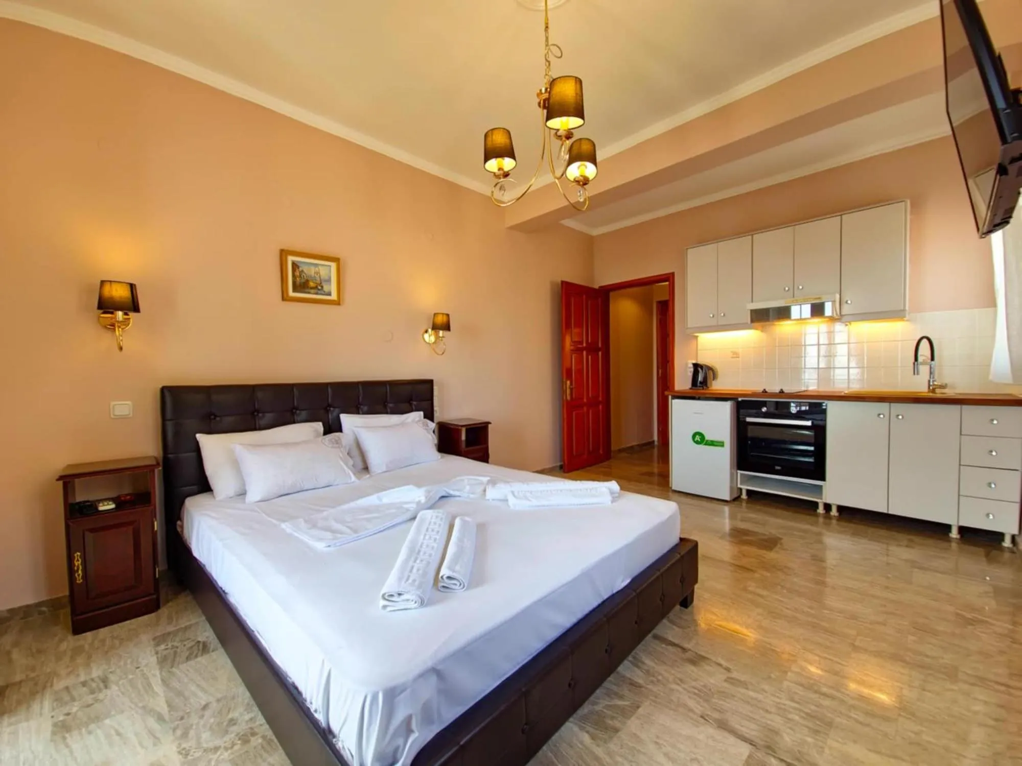 Bedroom, Bed in Stellatos House