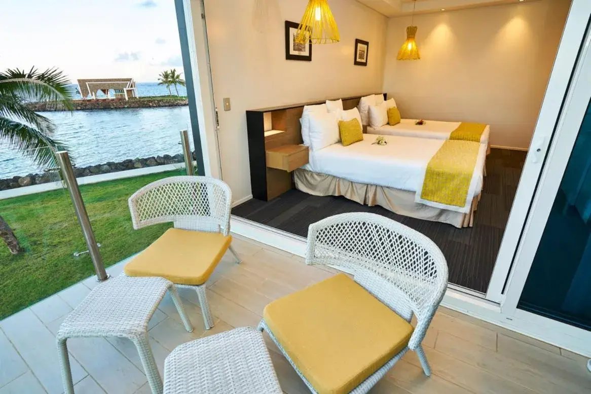 Deluxe Double or Twin Room with Ocean View in Taumeasina Island Resort Deluxe Double or Twin Room with Ocean View in Taumeasina Island Resort