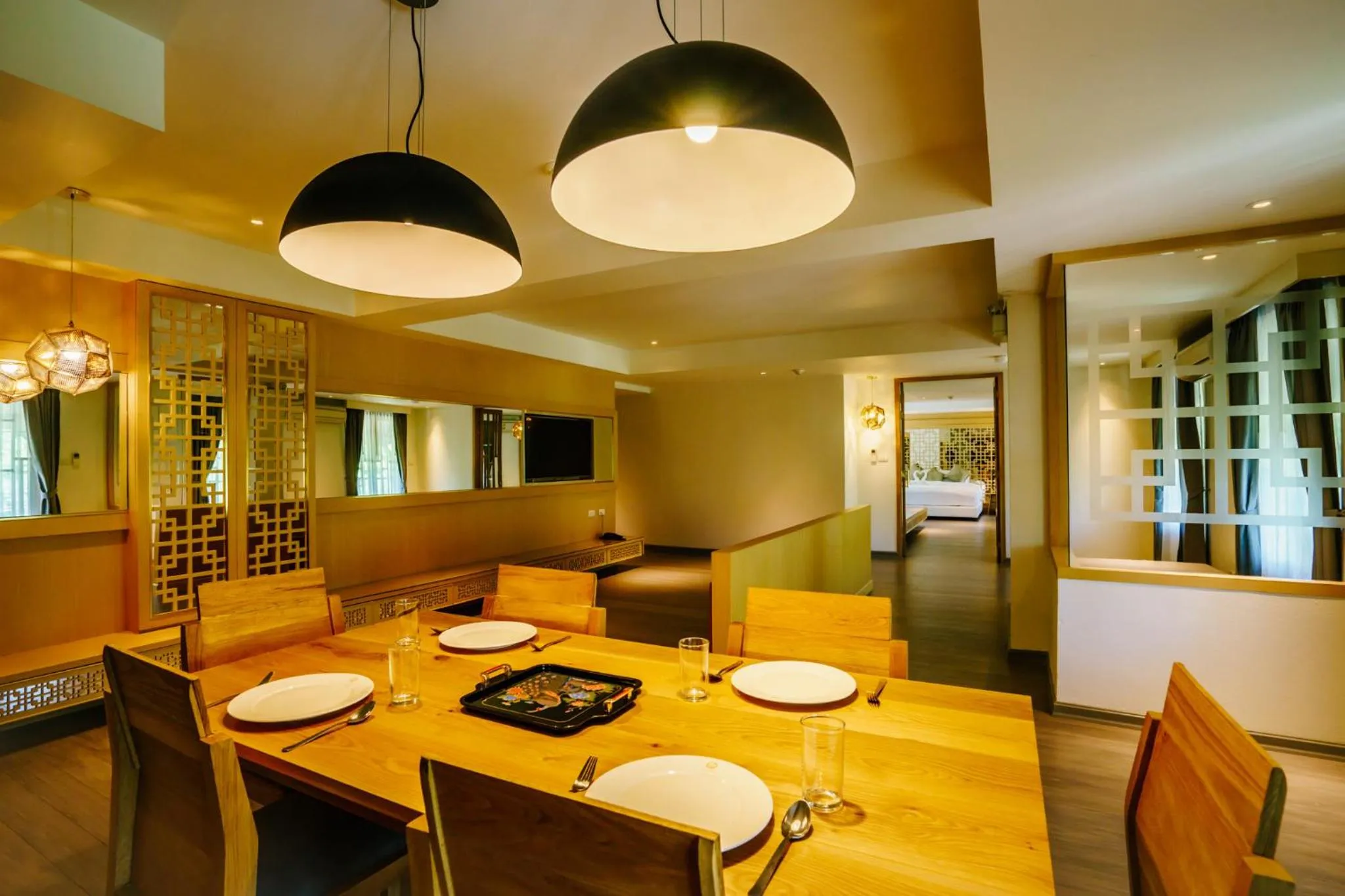 Dining area in Moon Dragon Hotel