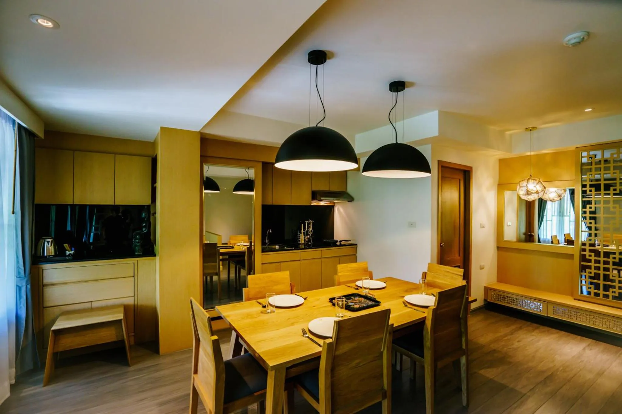 Dining area in Moon Dragon Hotel