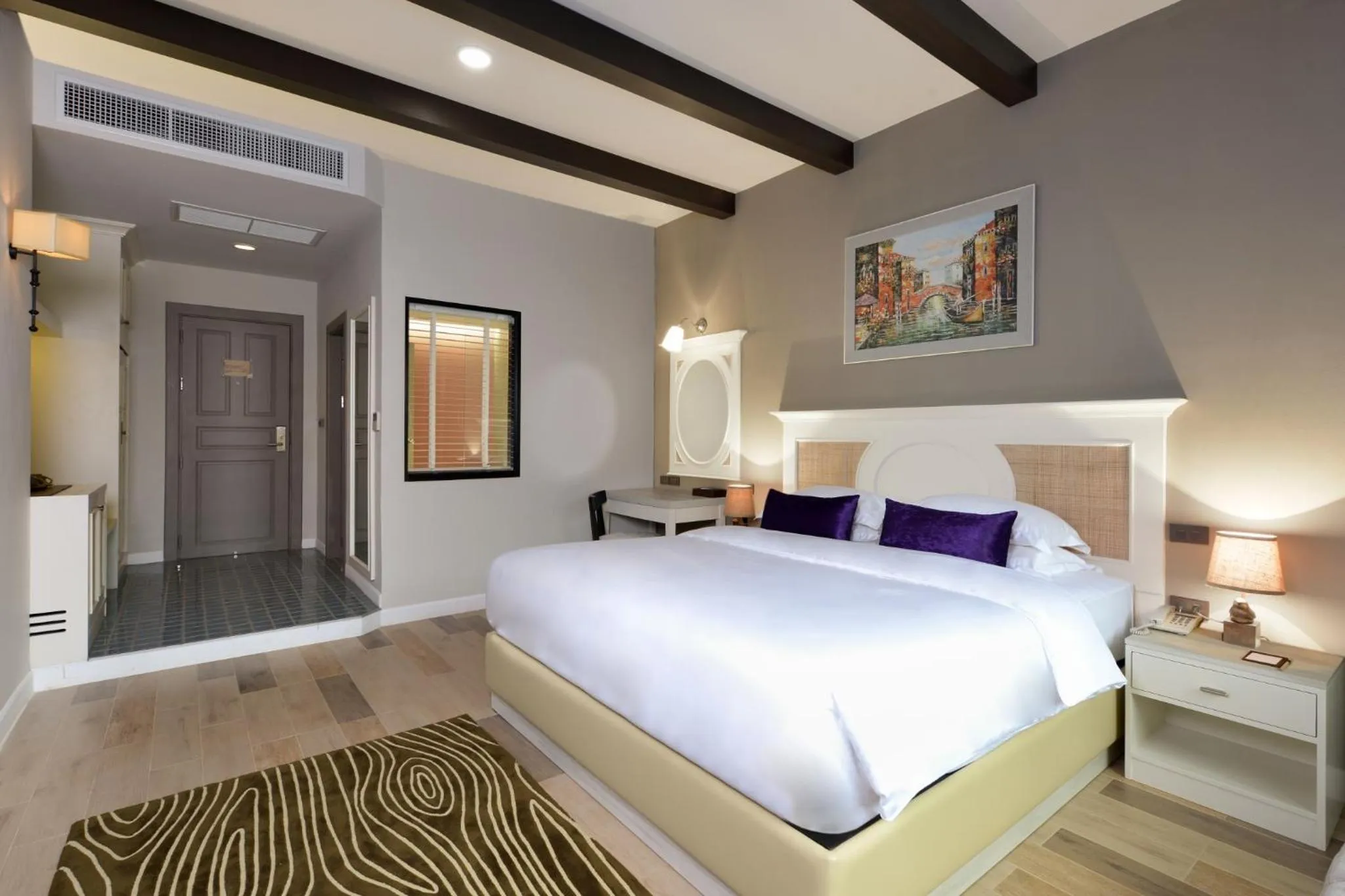 Communal lounge/ TV room, Bed in Le Monte Khao Yai