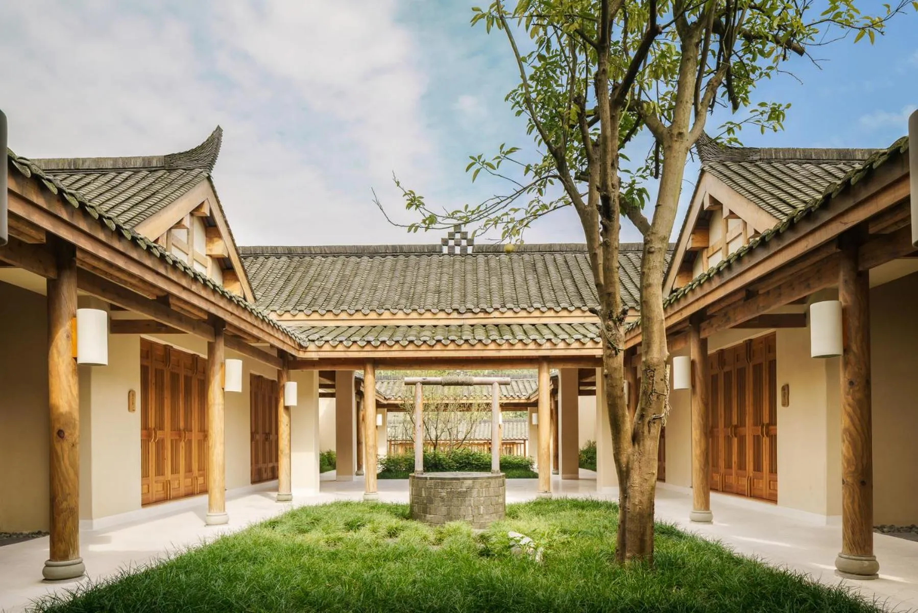 Garden view in Six Senses Qing Cheng Mountain