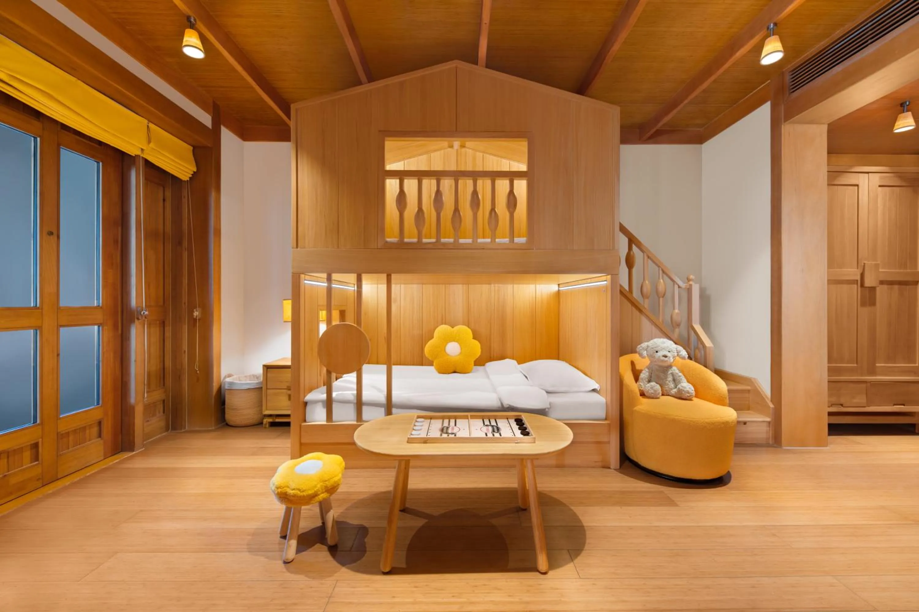 Living room, Bed in Six Senses Qing Cheng Mountain