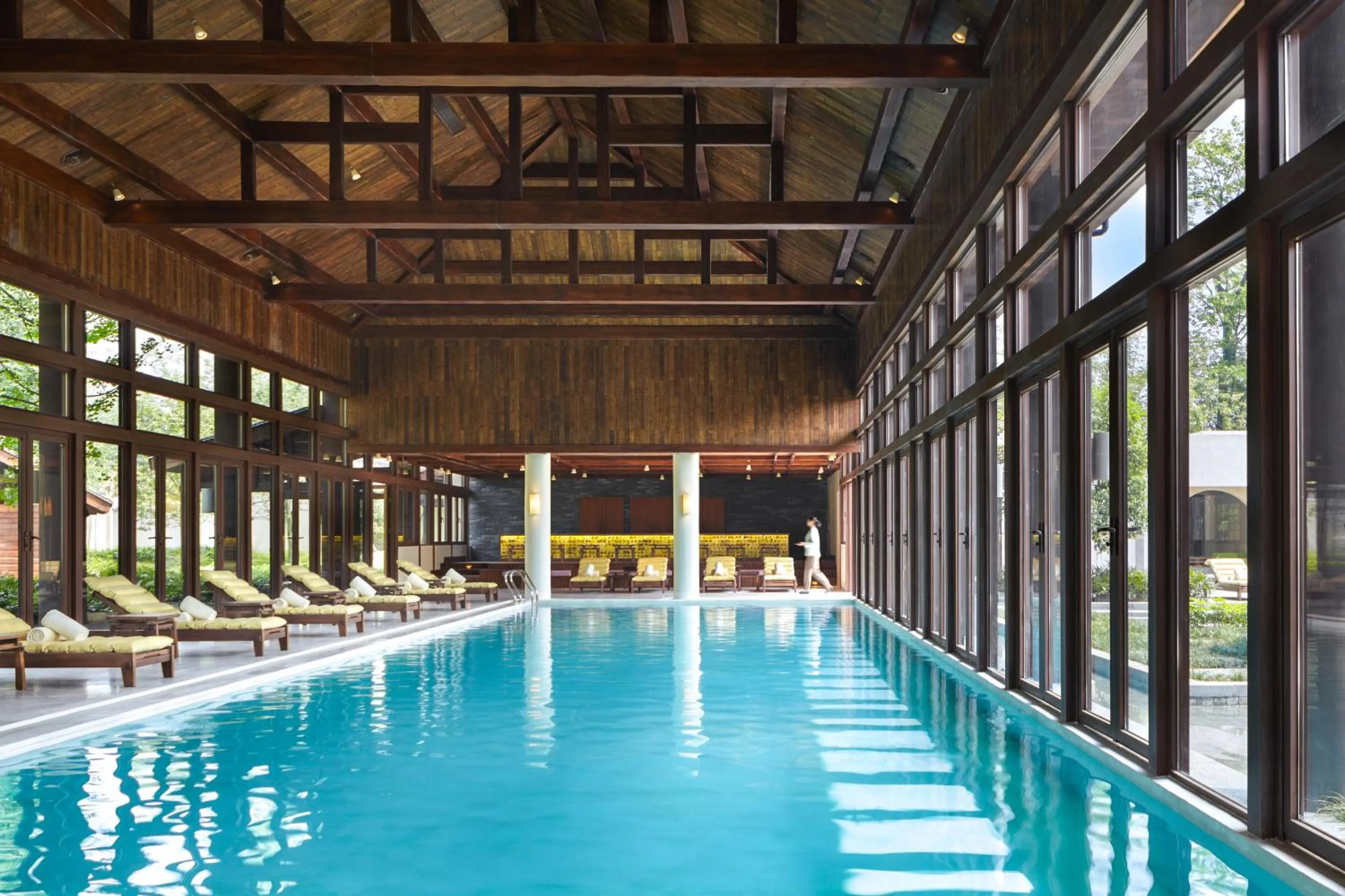 Swimming pool in Six Senses Qing Cheng Mountain