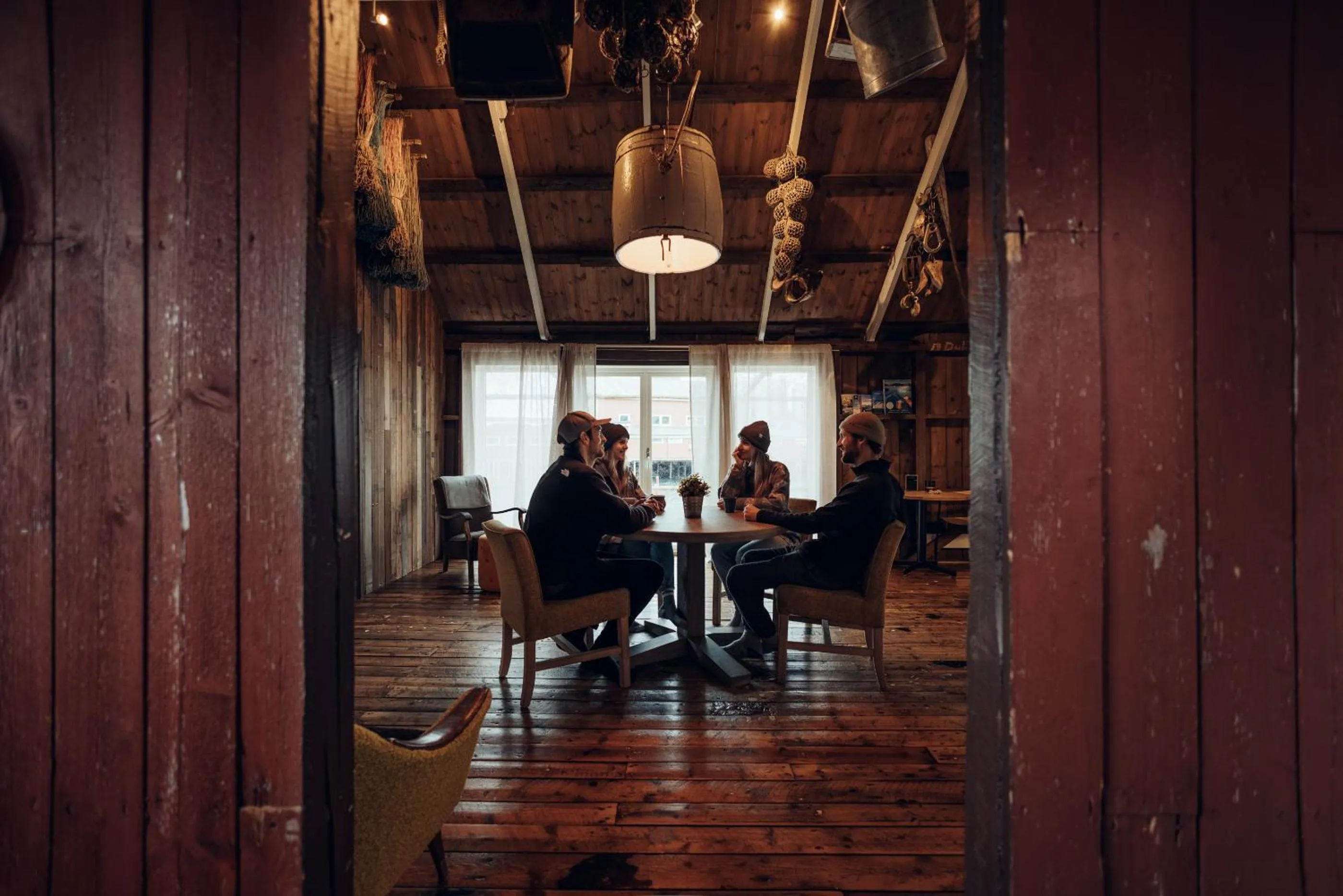 Seating area in Hattvika Lodge