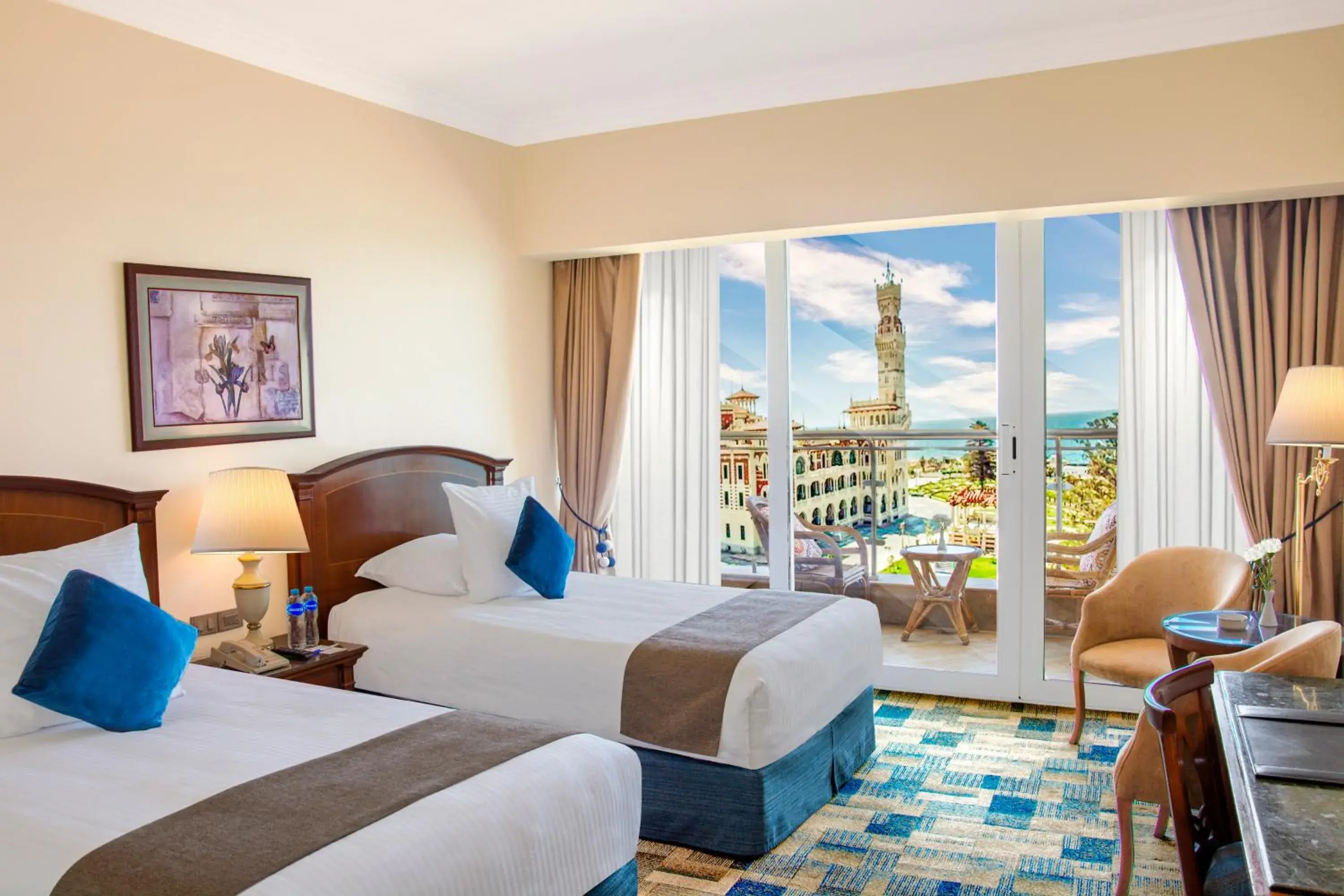 Double or Twin Room with Sea View in Helnan Royal Palestine Hotel - Montazah Gardens Double or Twin Room with Sea View in Helnan Royal Palestine Hotel - Montazah Gardens