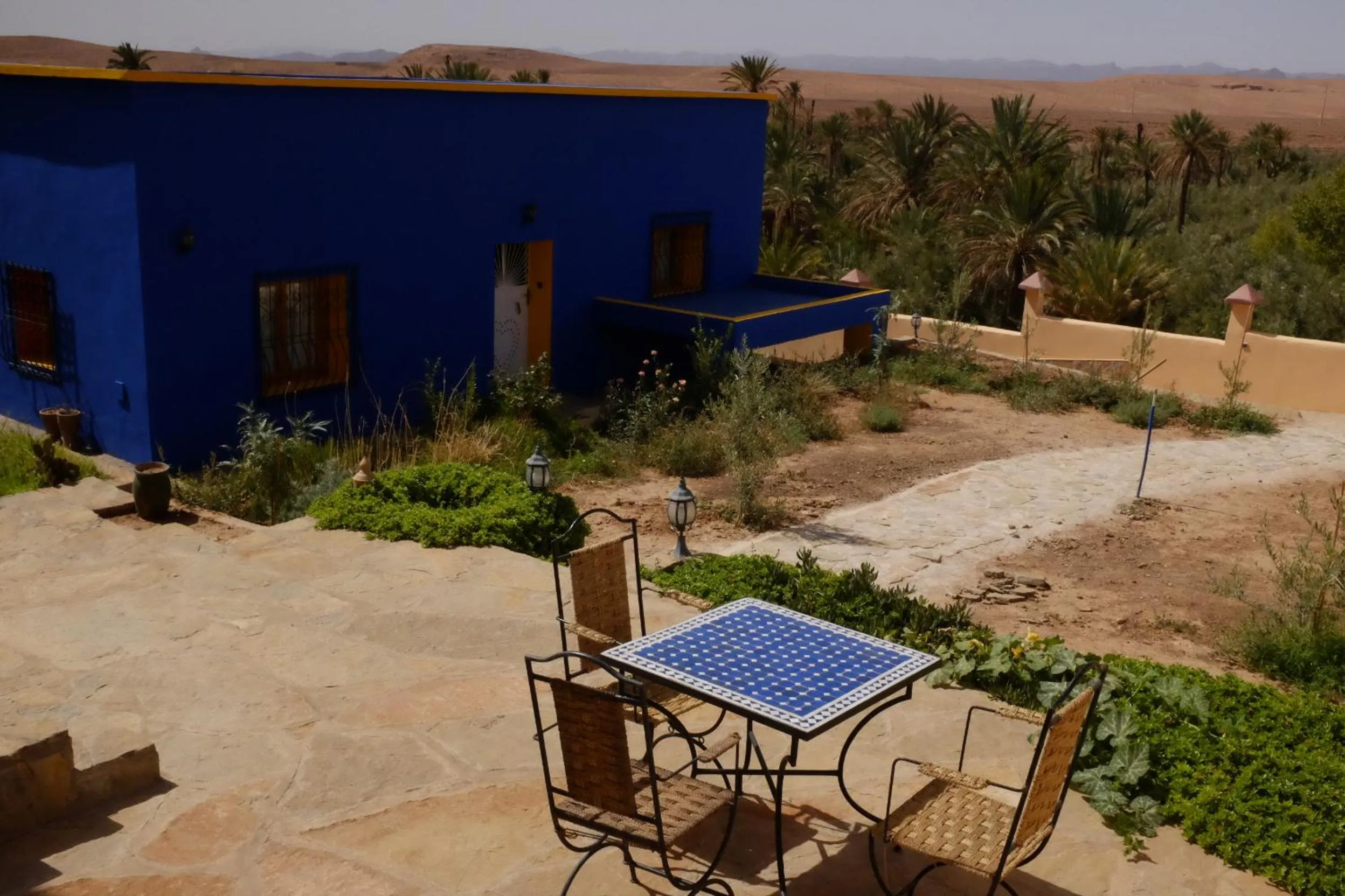 Garden view in Kasbah Petit Nomade