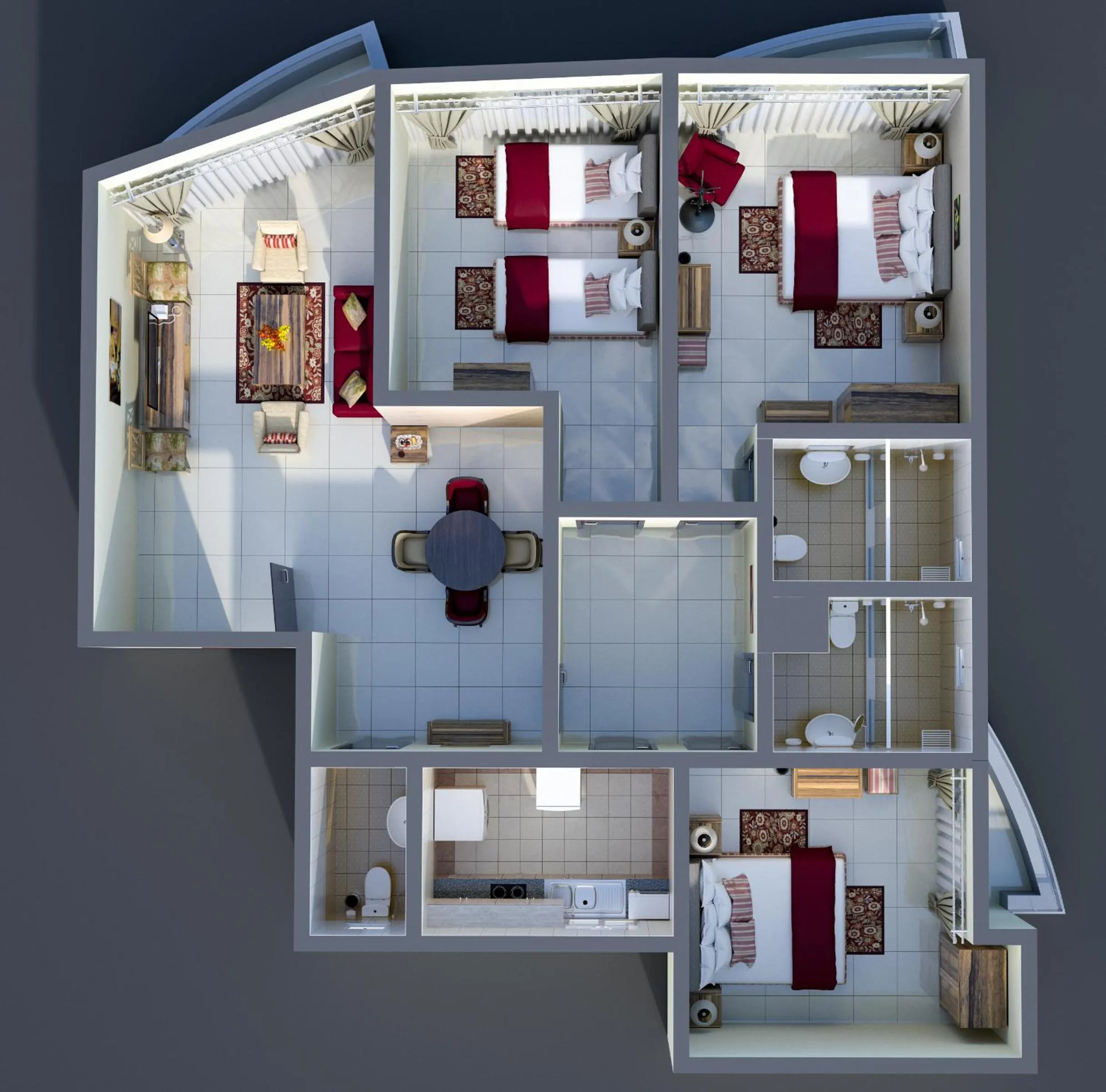 Photo of the whole room in Ewan Tower Hotel Apartments