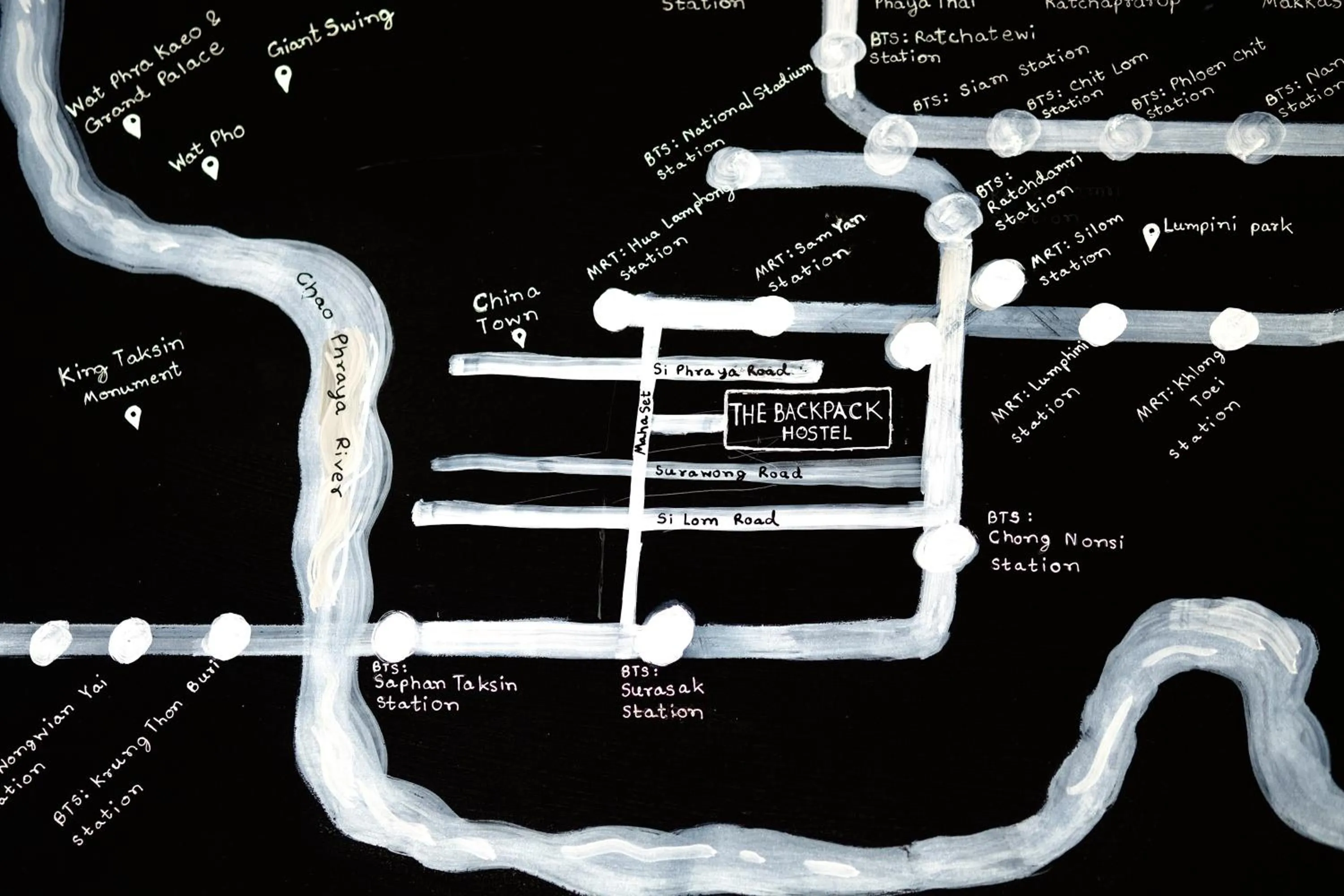 On site in The Backpack Hostel