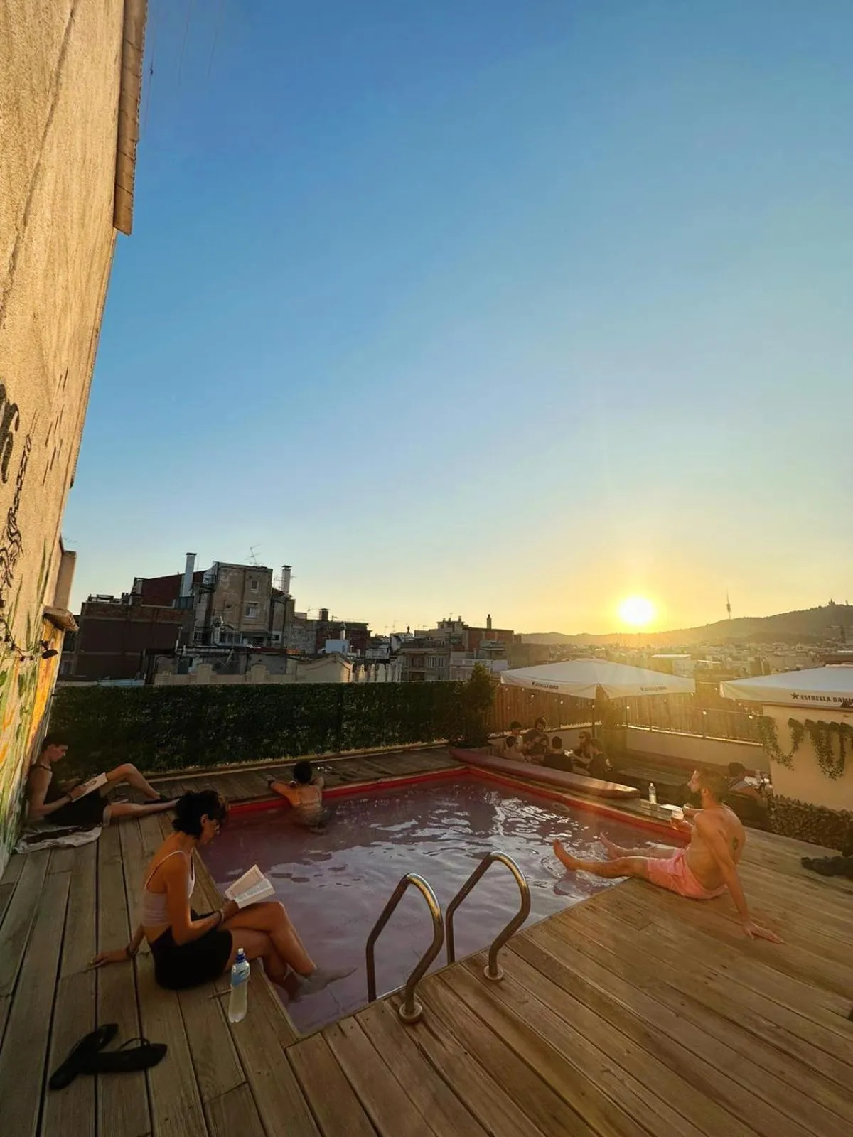Balcony/Terrace in Yeah Barcelona Hostel