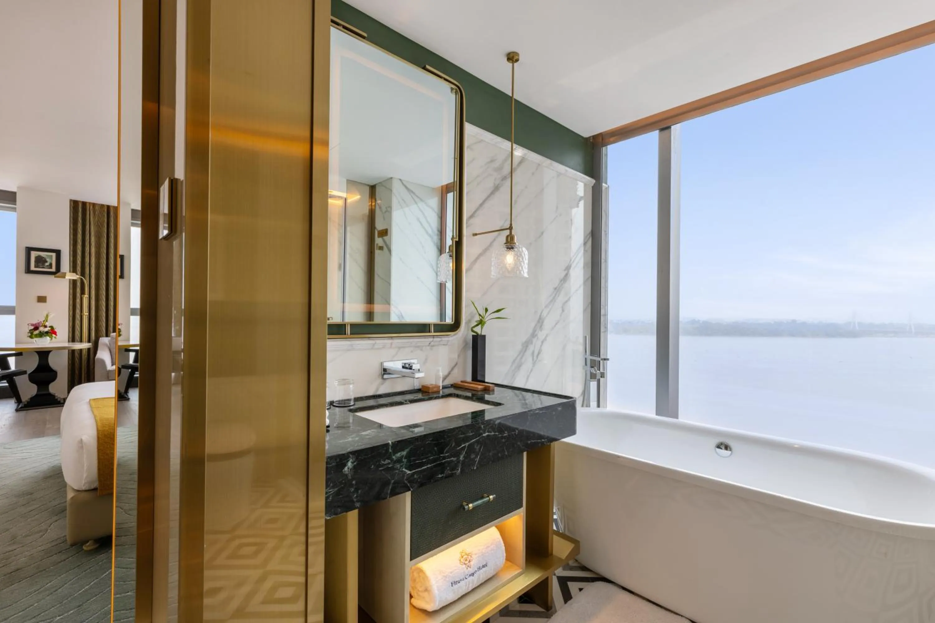 Bathroom in Fleuve Congo Hotel By Blazon Hotels
