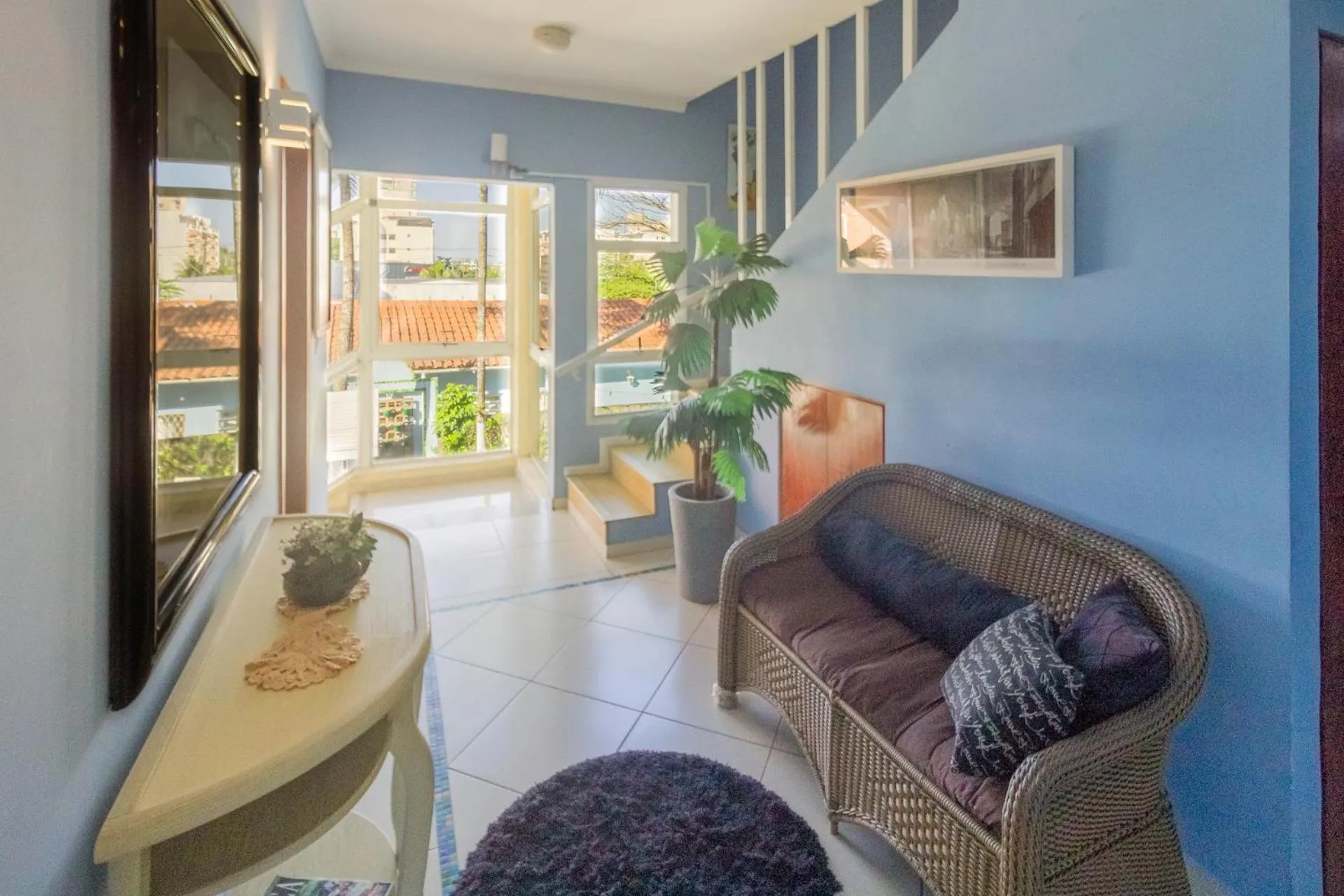 Living room in Guarujá Hostel