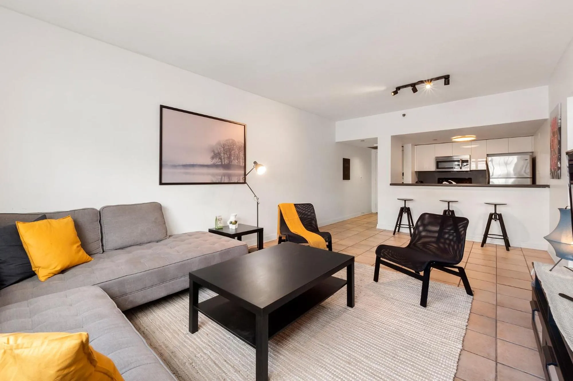 Living room in Casa Grande Suites on Ocean Drive