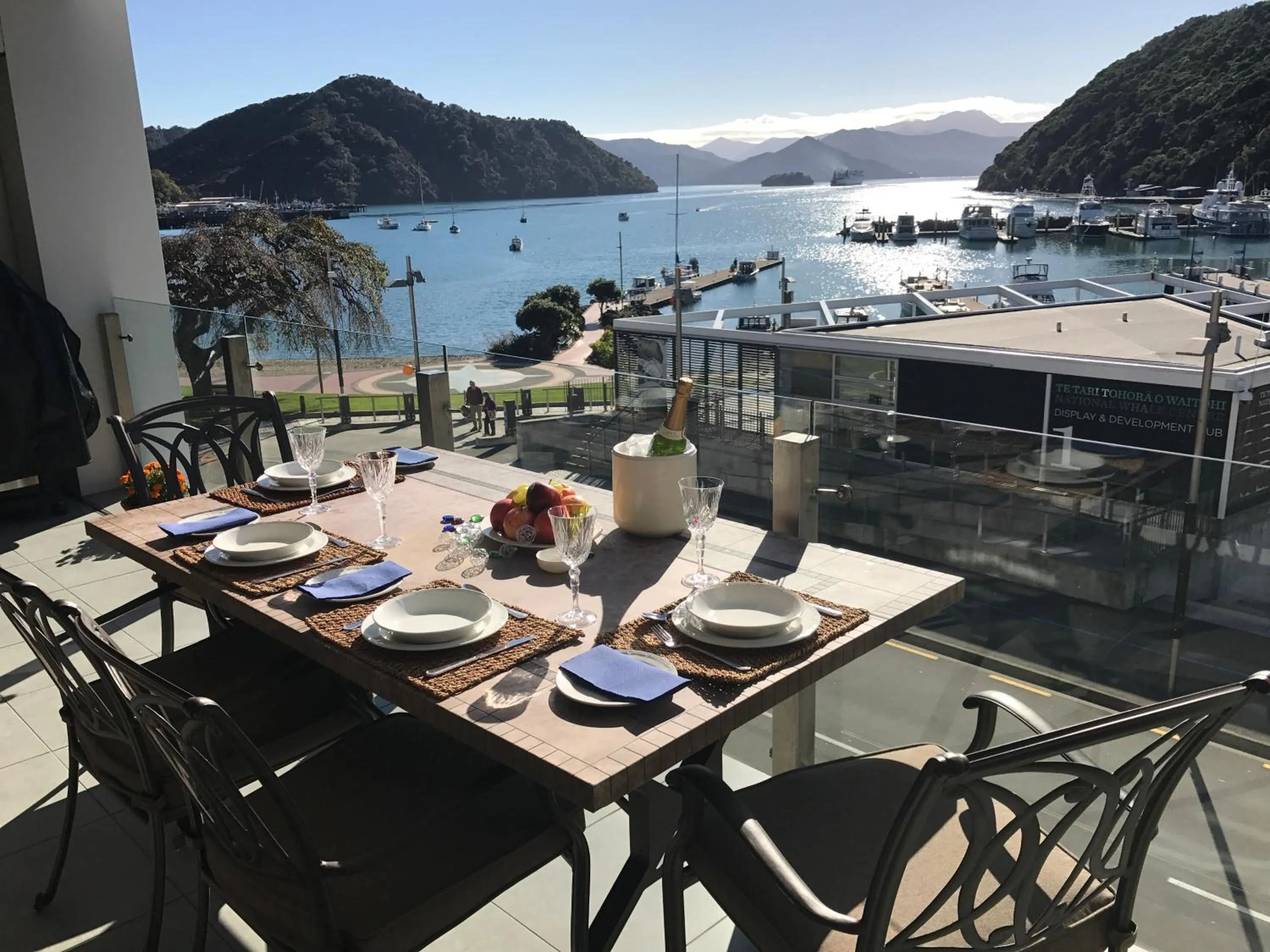 BBQ facilities in Picton Waterfront Apartments